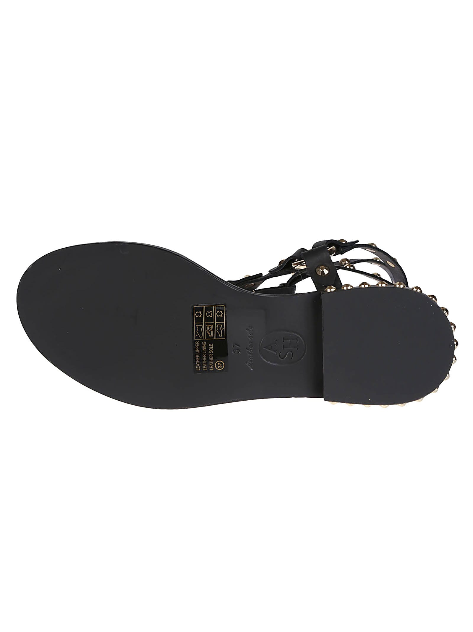 Shop Ash Pulp Sandals In Black/sungold