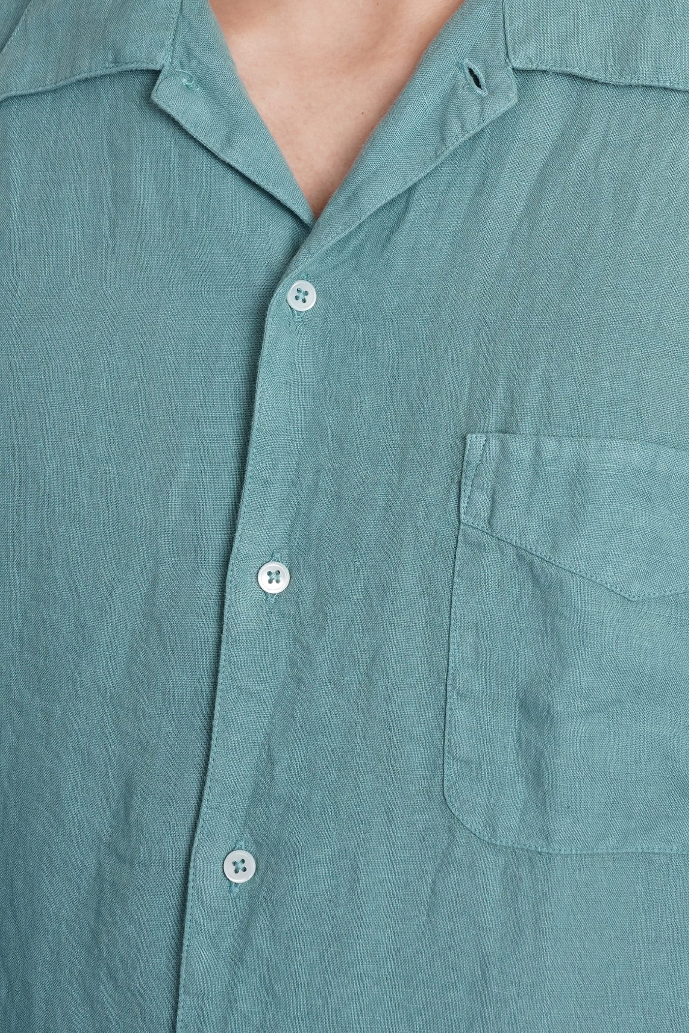 Shop Massimo Alba Venice Shirt In Green Linen
