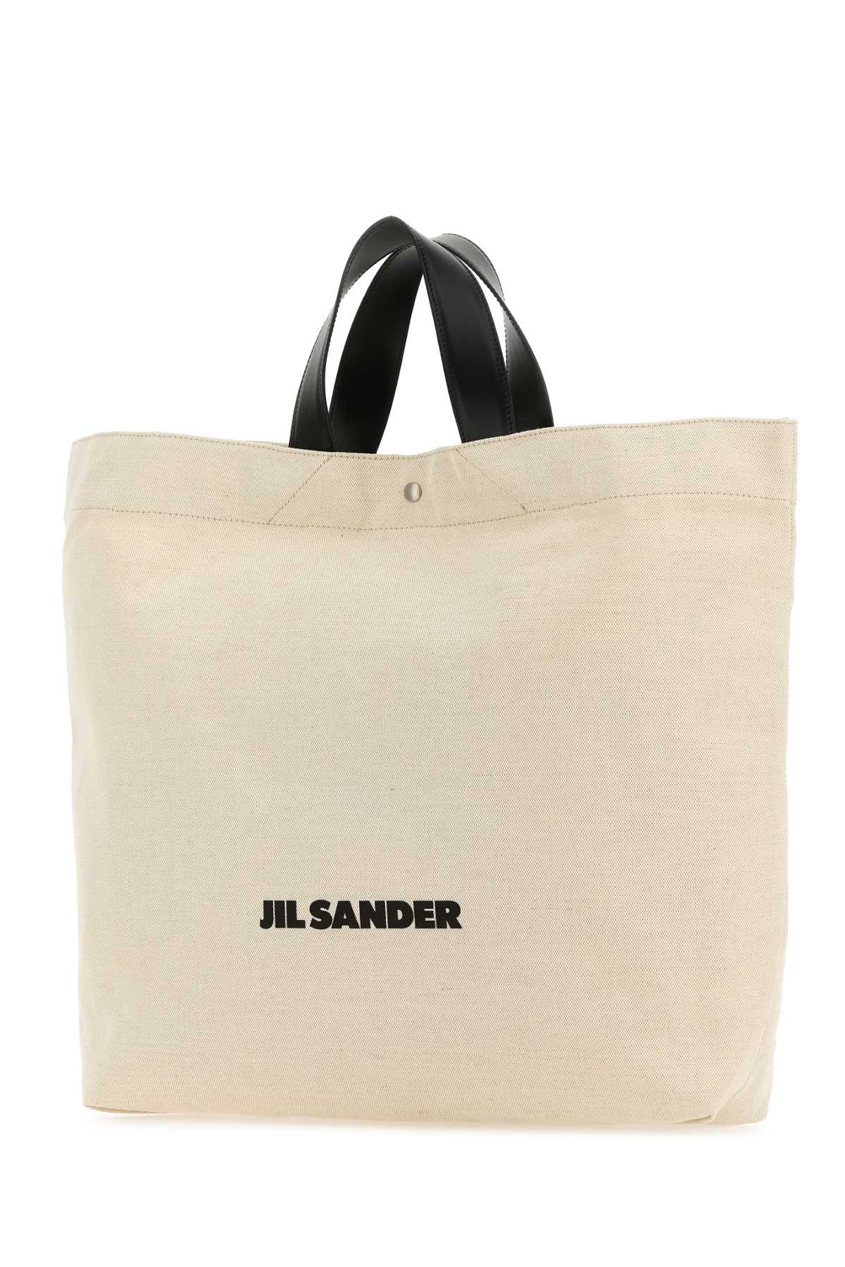 Shop Jil Sander Sand Canvas Flat Shopping Bag In 280