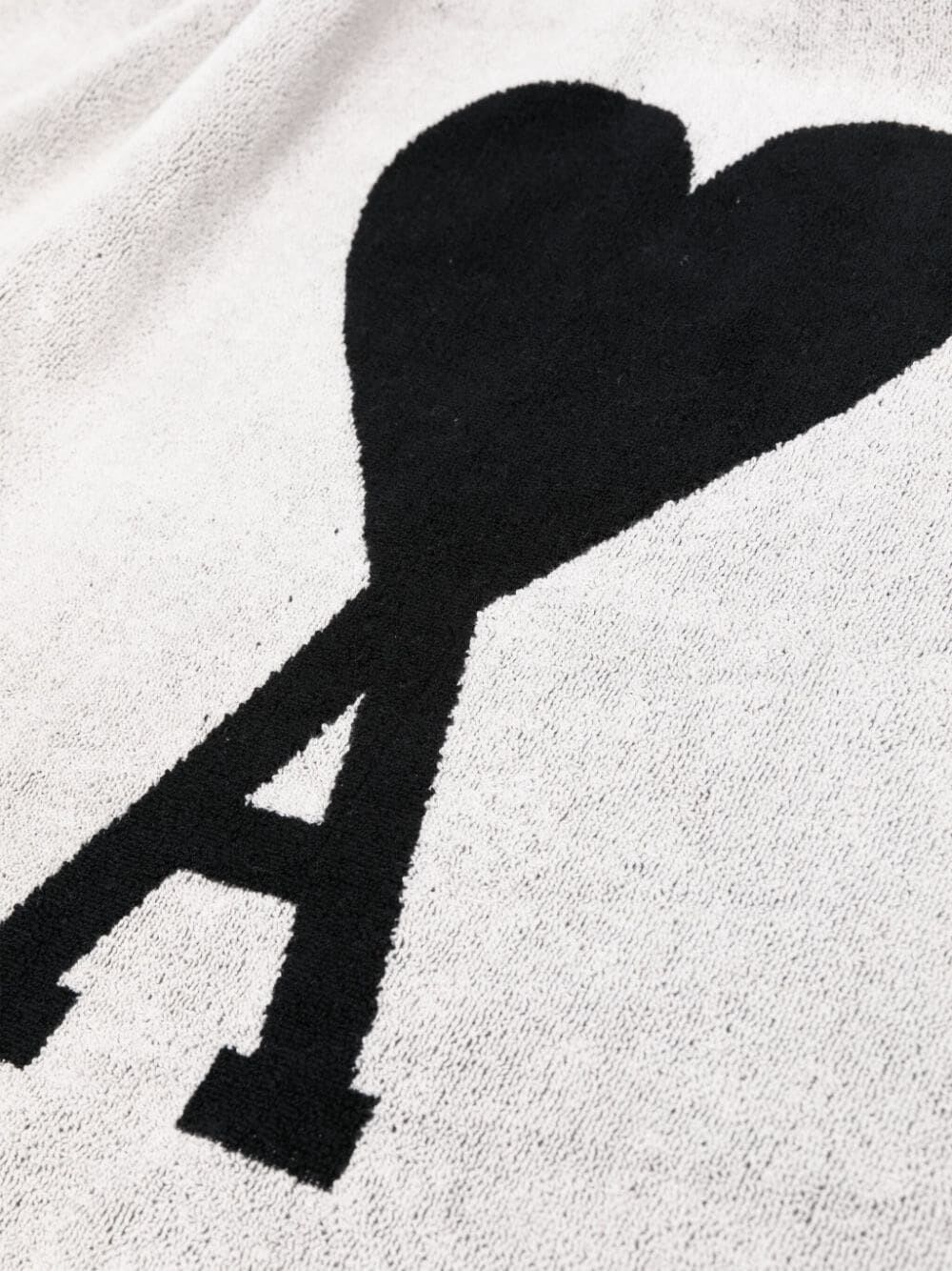Shop Ami Alexandre Mattiussi Adc Beach Towel In Chalk Black