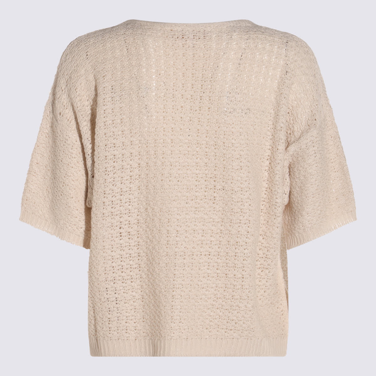 Antonelli Beige Linen And Cotton Top