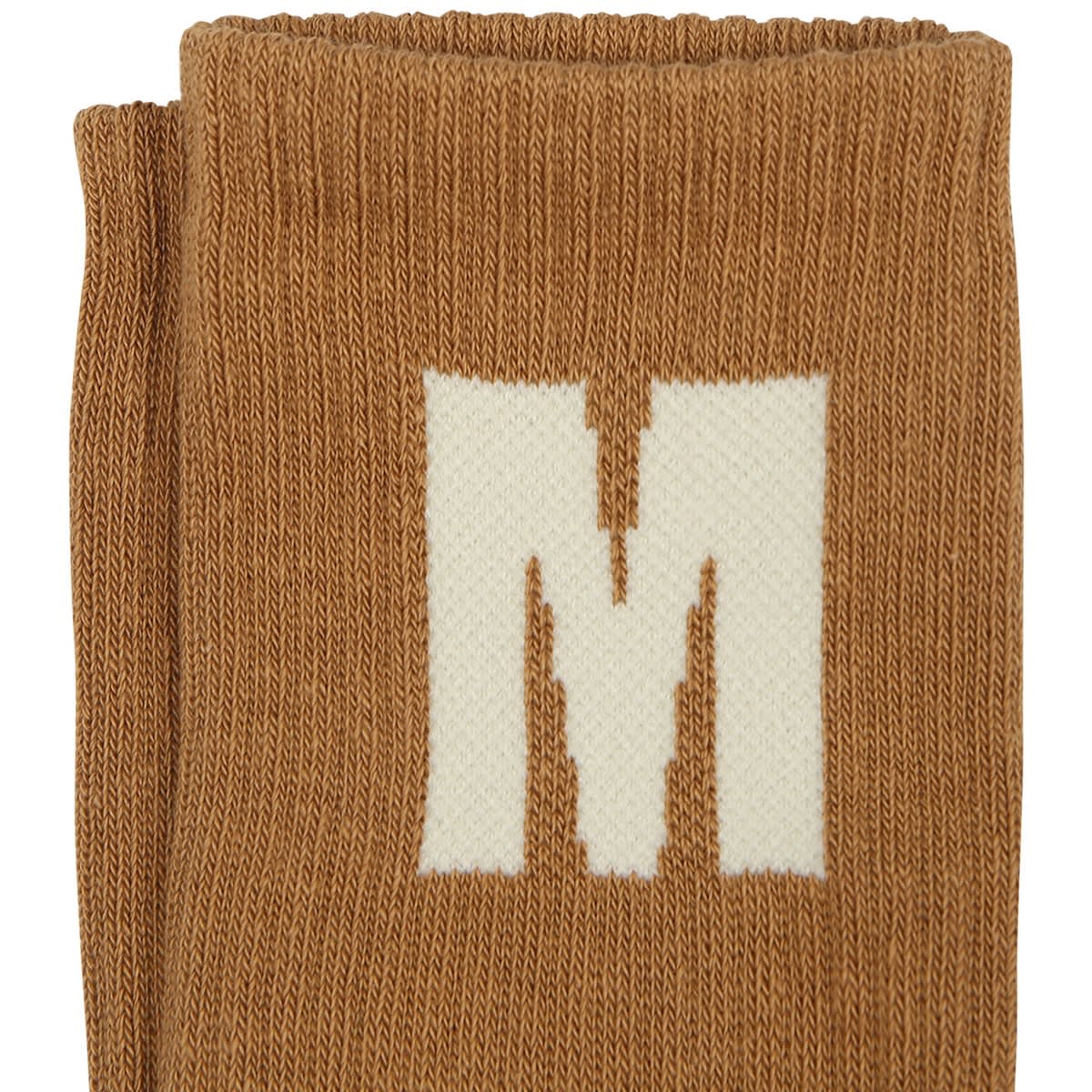 Shop Msgm Brown Socks For Kids With Logo