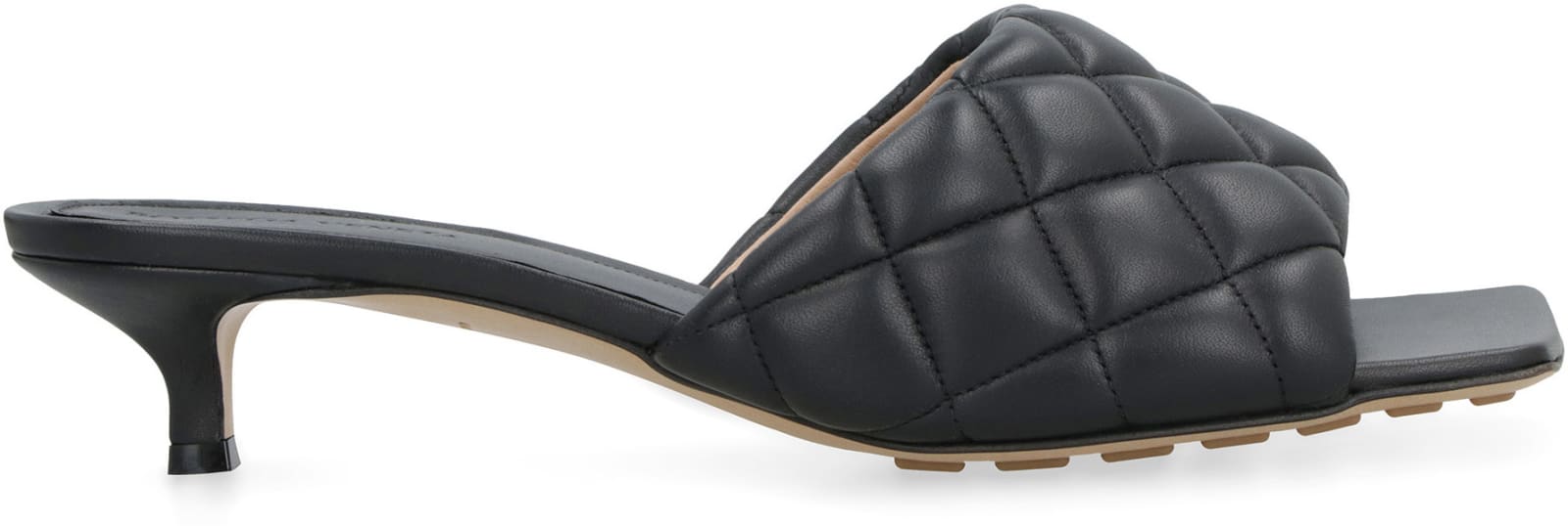 Shop Bottega Veneta Padded Leather Sandals In Black