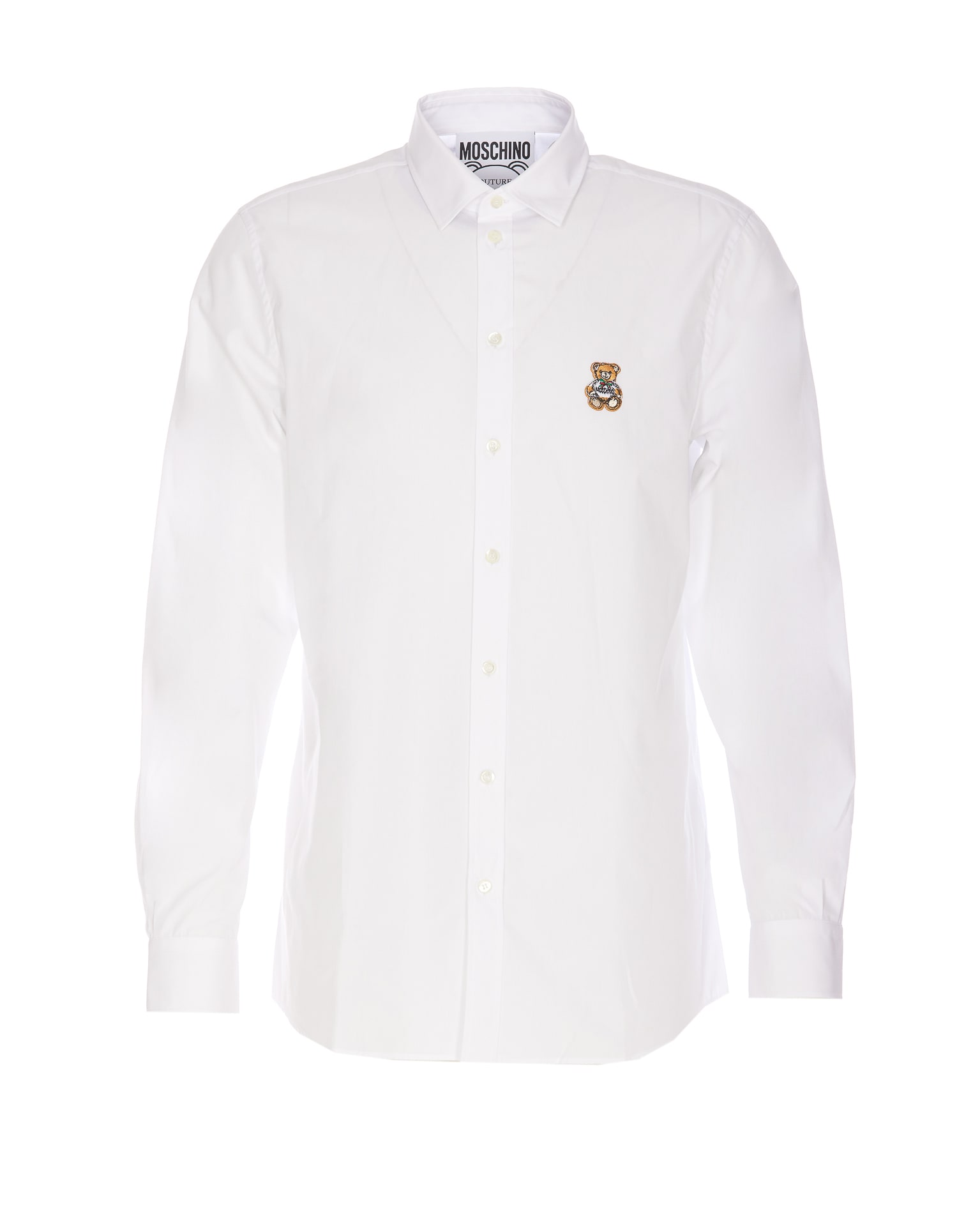 Shop Moschino Drawn Teddy Bear Shirt In White