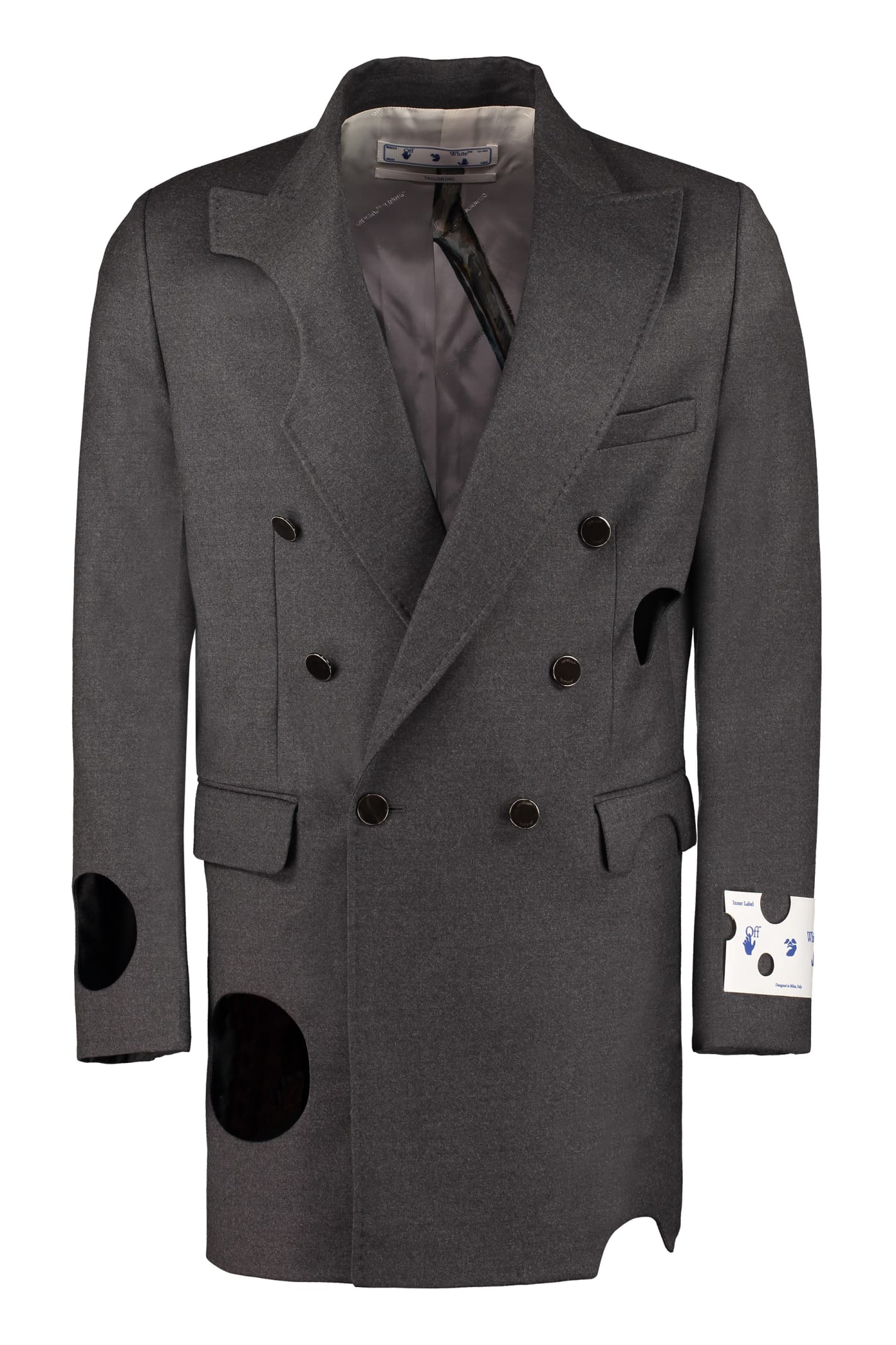 off white wool blazer