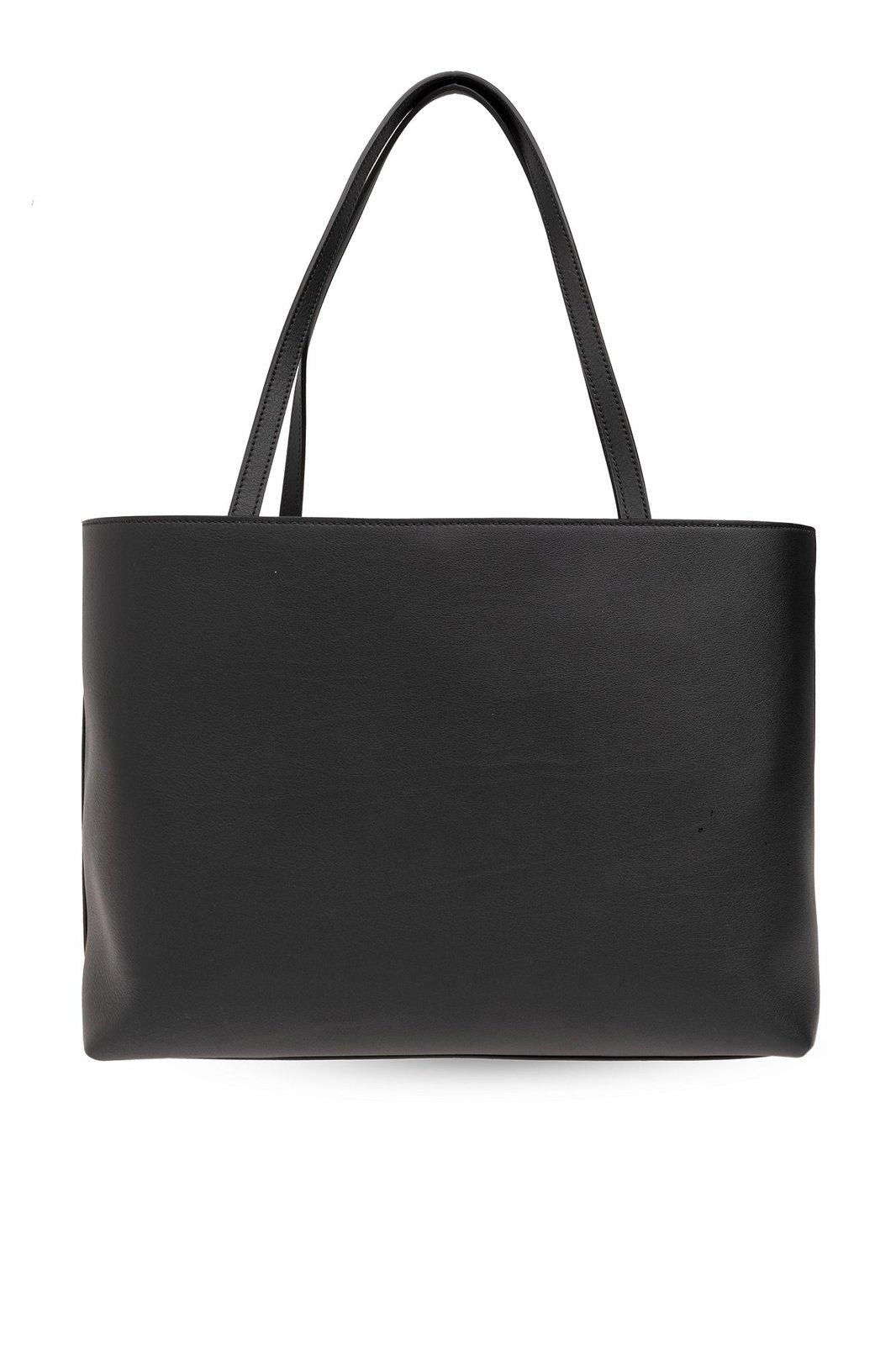 Shop Bally Logo-lettering Magnetic Fastened Tote Bag In Black