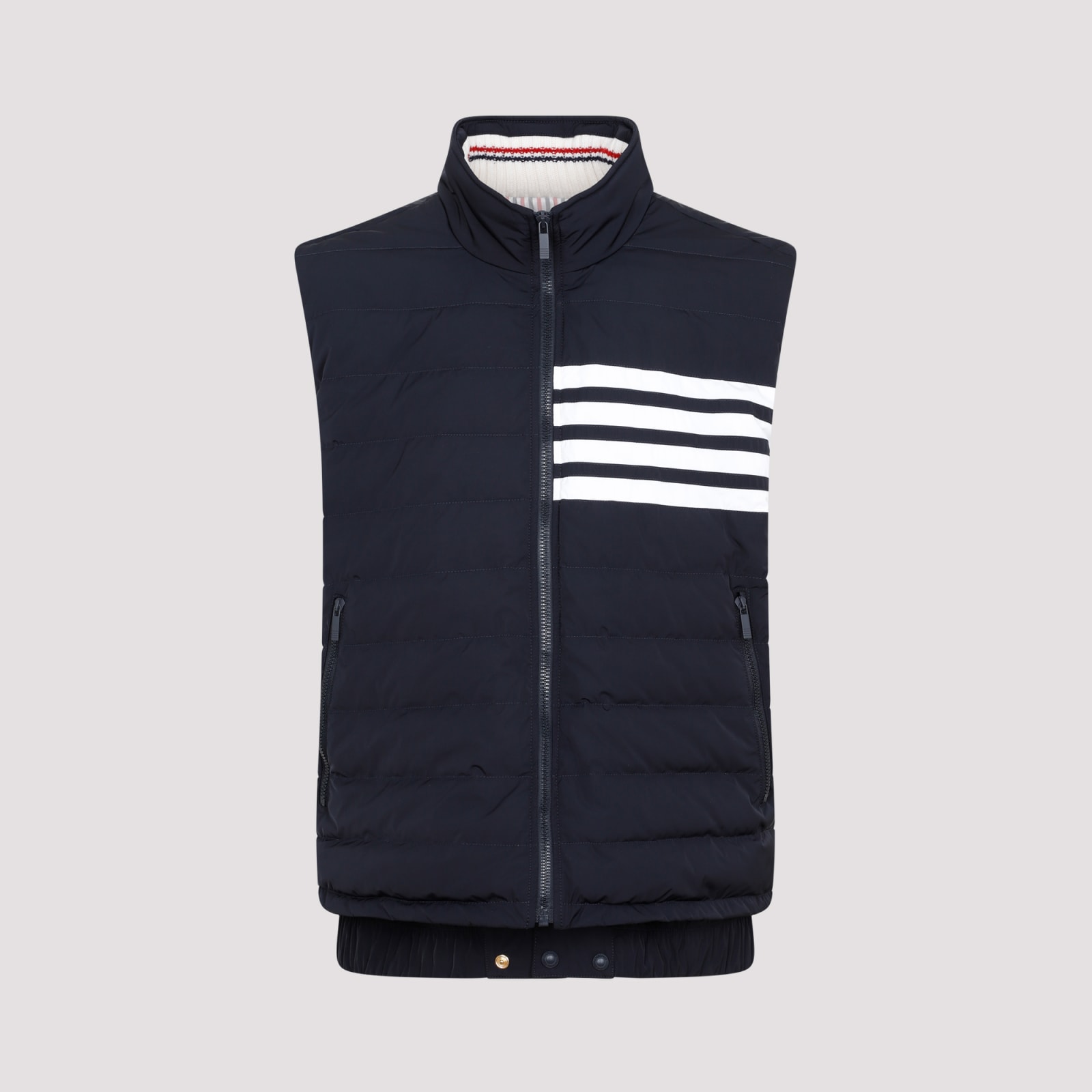 Shop Thom Browne Down Filled Ski Vest In Navy