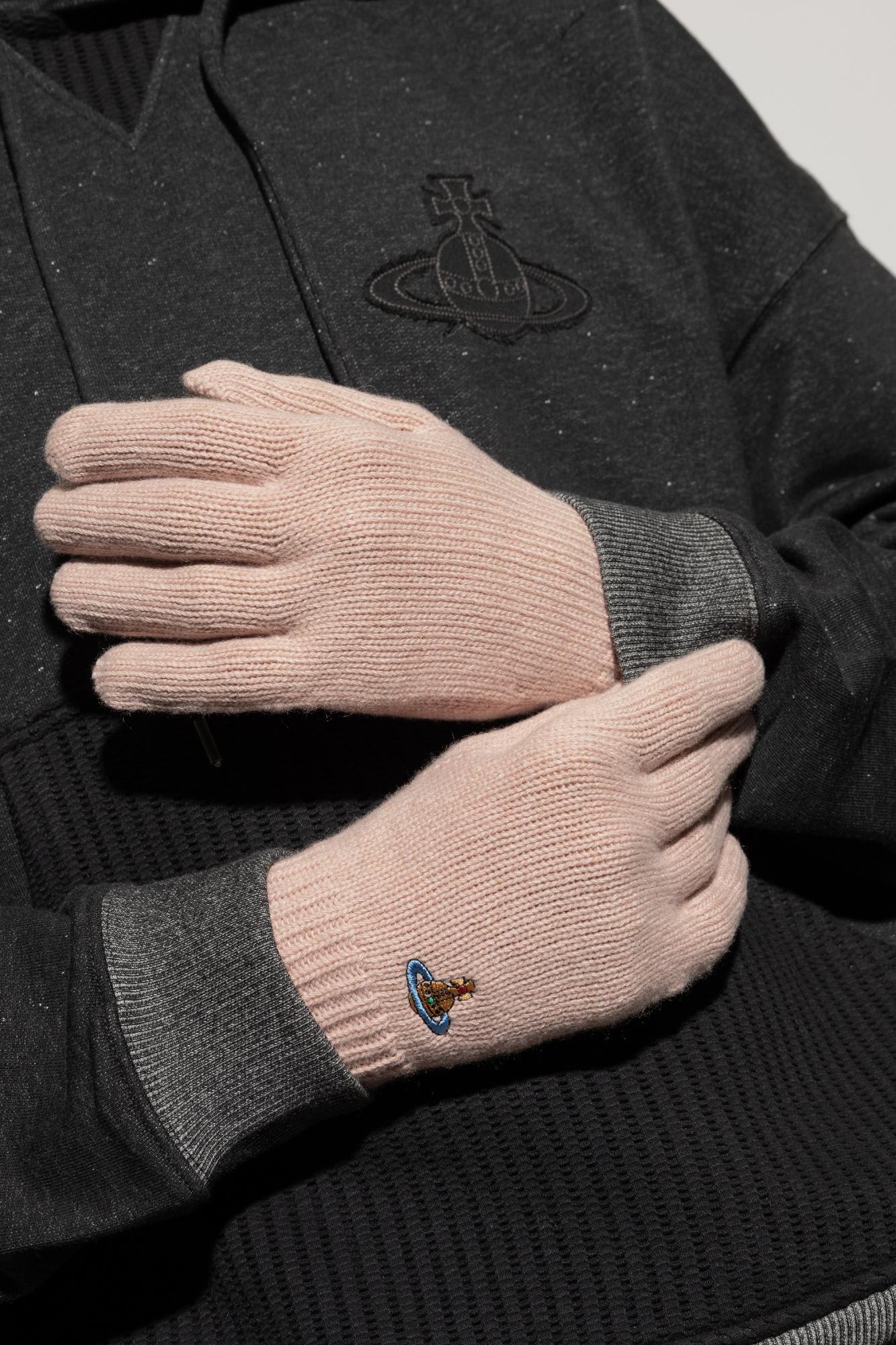 Vivienne Westwood Cashmere Gloves In Brown