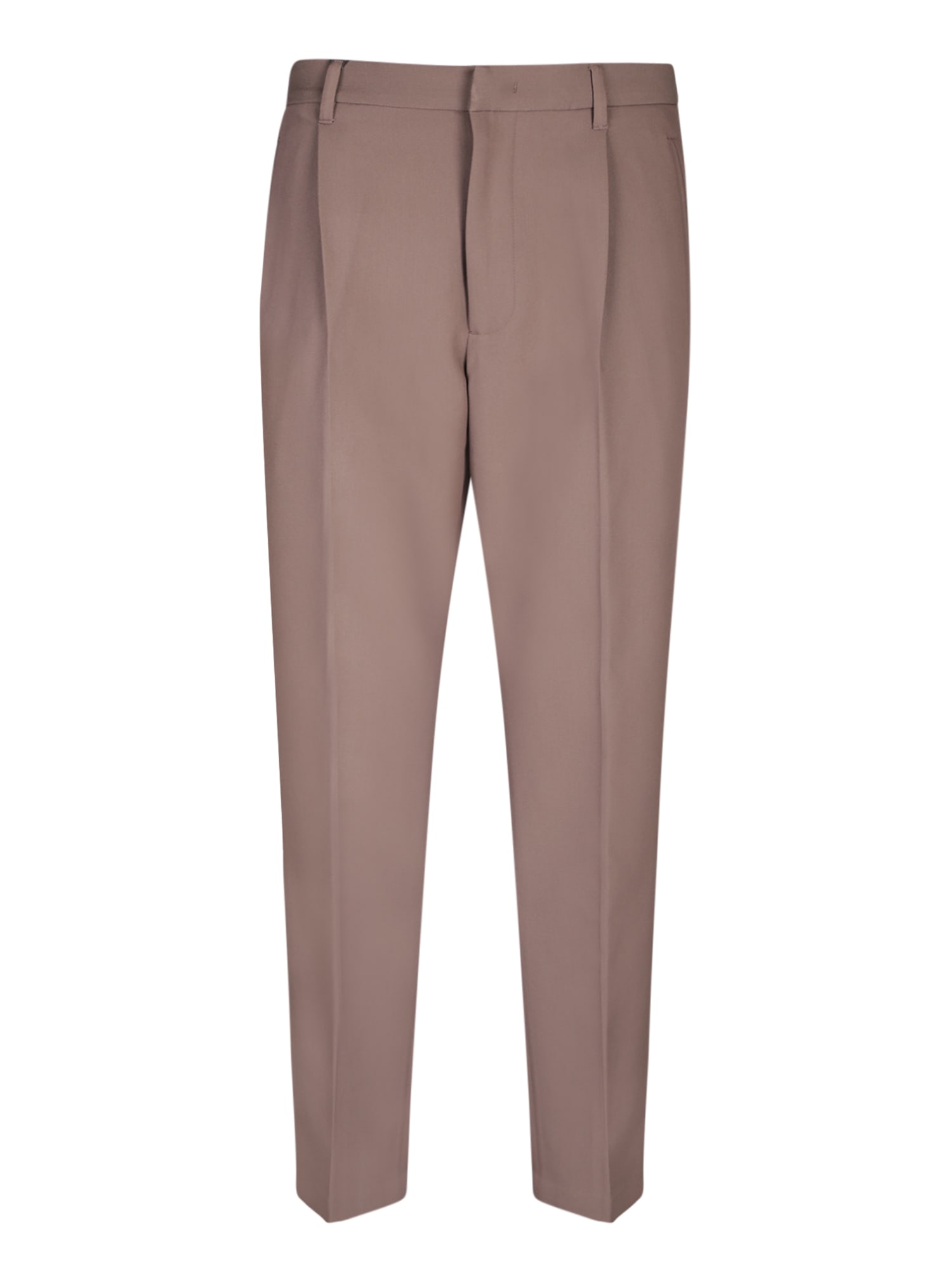 Emporio Armani Pleats Brown Trousers