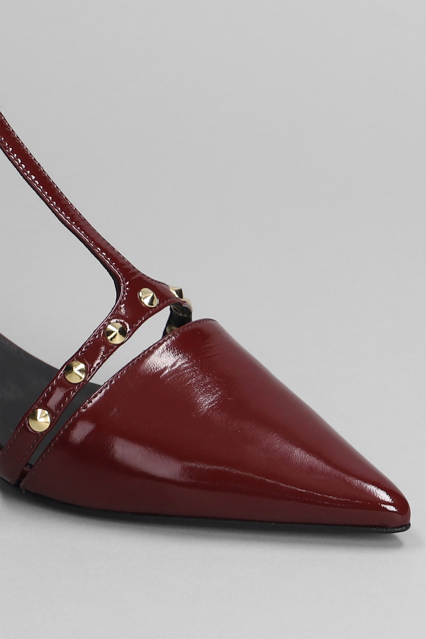 Shop Marc Ellis Pumps In Bordeaux Leather