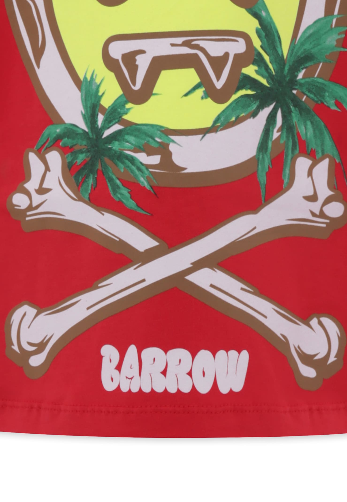 Barrow Red T-shirt For Kids With Smiley In Red