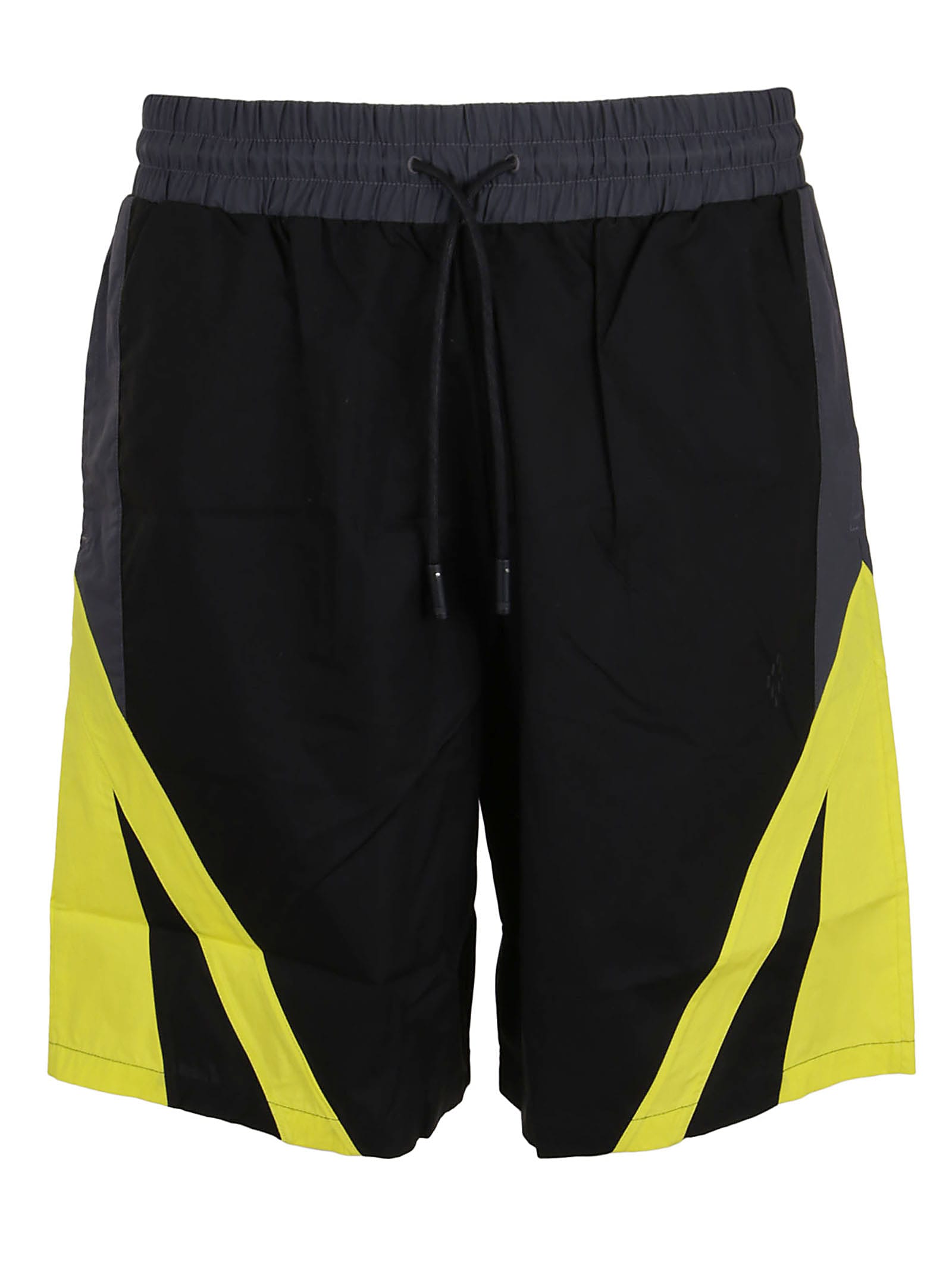 Marcelo Burlon County Of Milan Marcelo Burlon Man Shorts & Bermuda Shorts Black Size M Cotton, Polyester In Black Lime