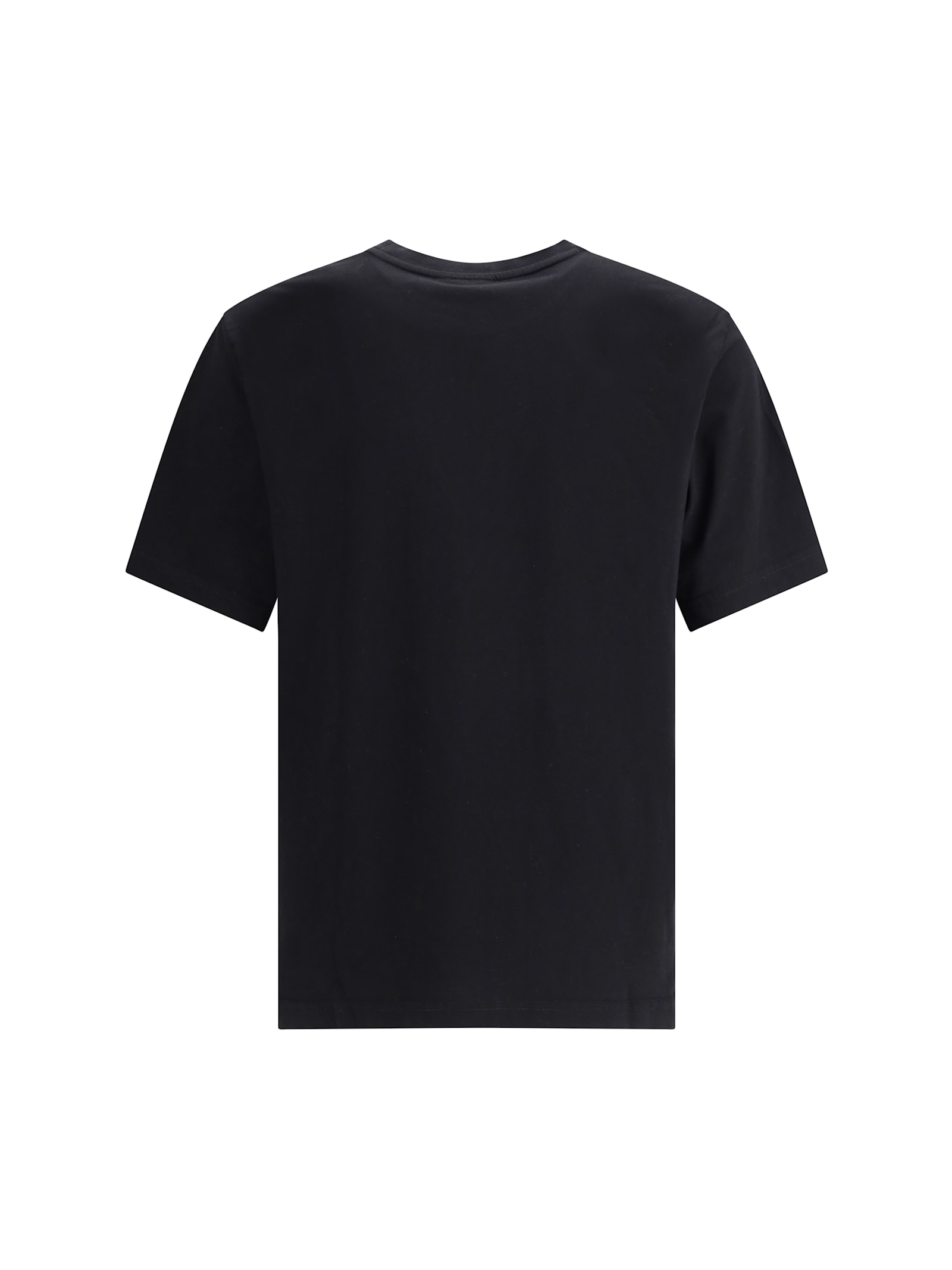 Maison Kitsuné Embroidered Cotton T-shirt With Dressed Fox Design In Black