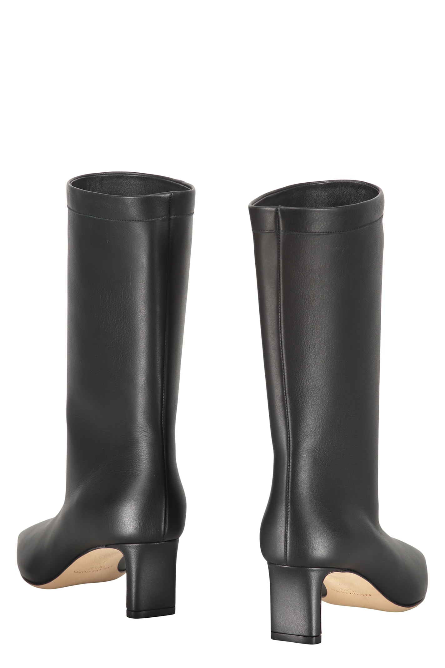 Fabiana Filippi High Heel Knee-length Pointed Toe Boots In Black