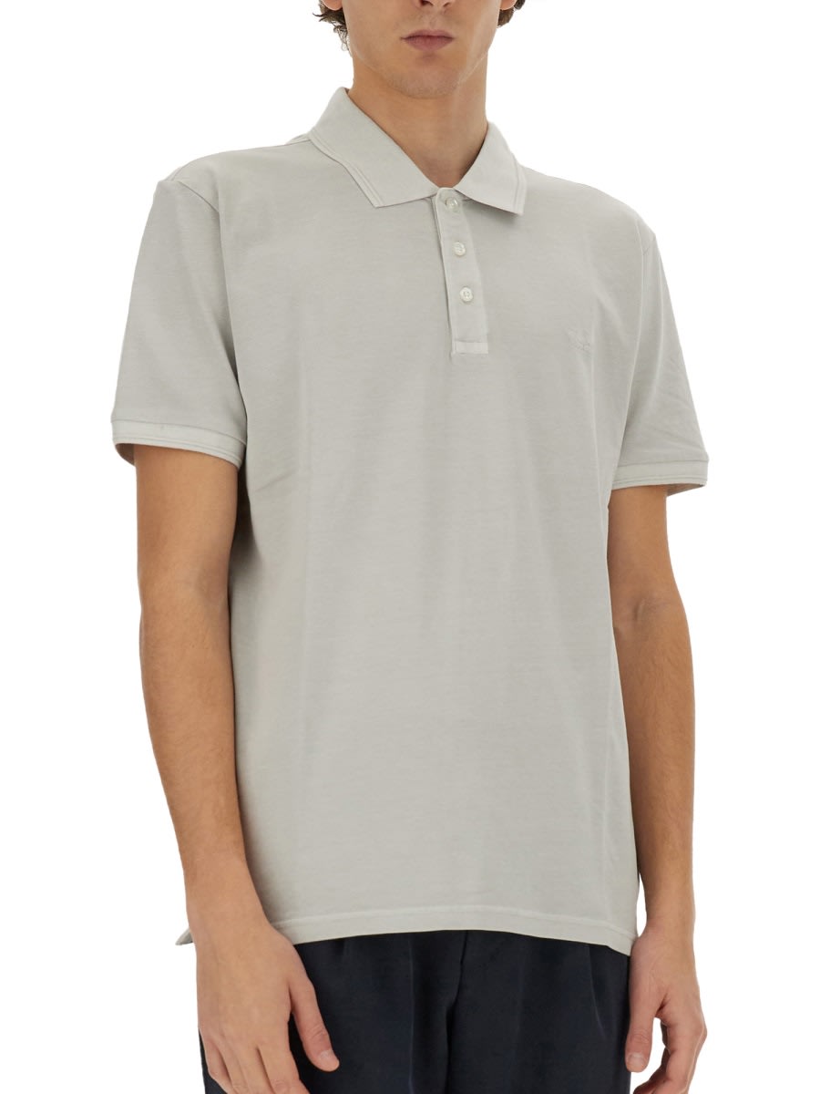 Shop Woolrich Polo With Logo  In White