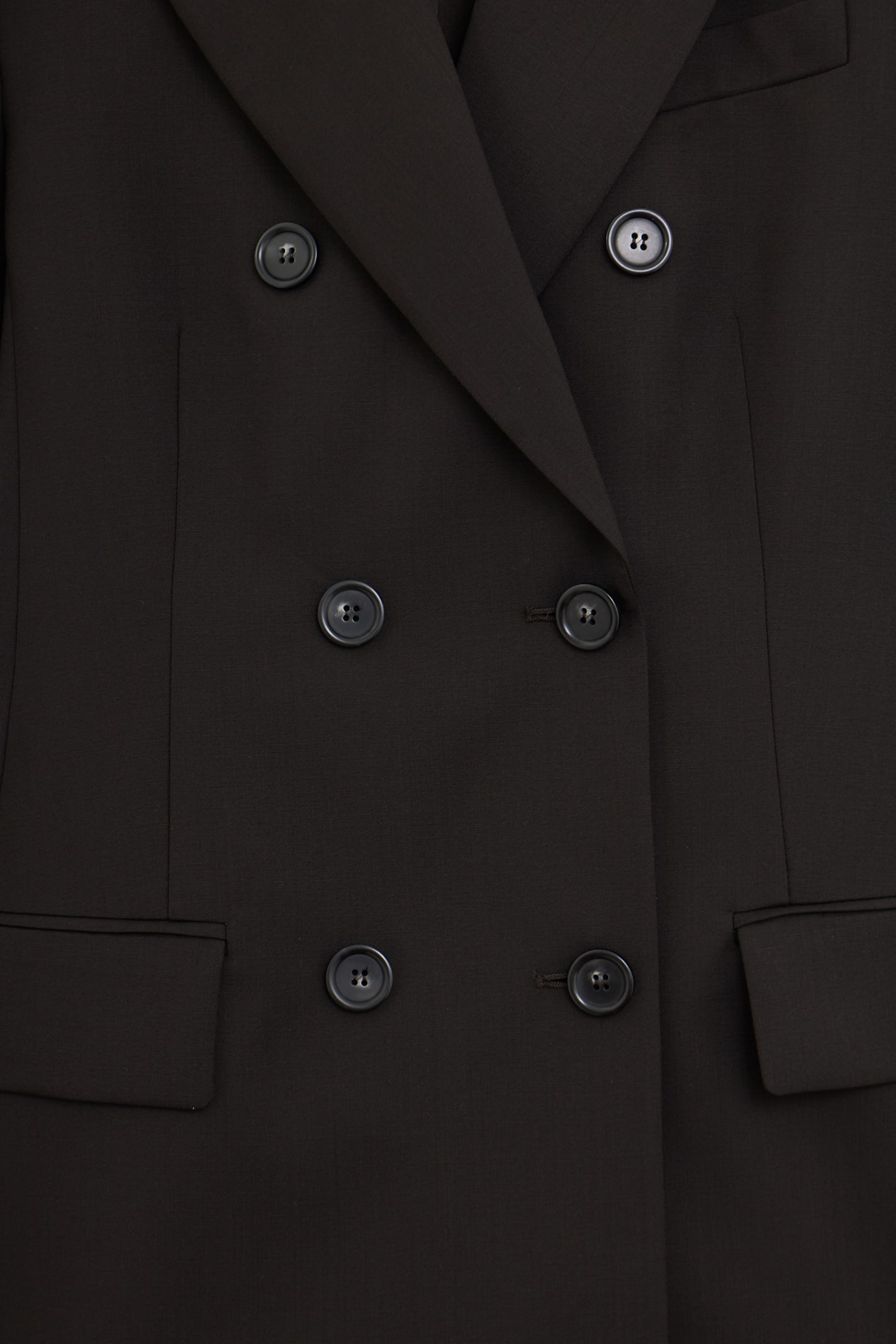 Sportmax Double-breasted Wool Suit In Brown