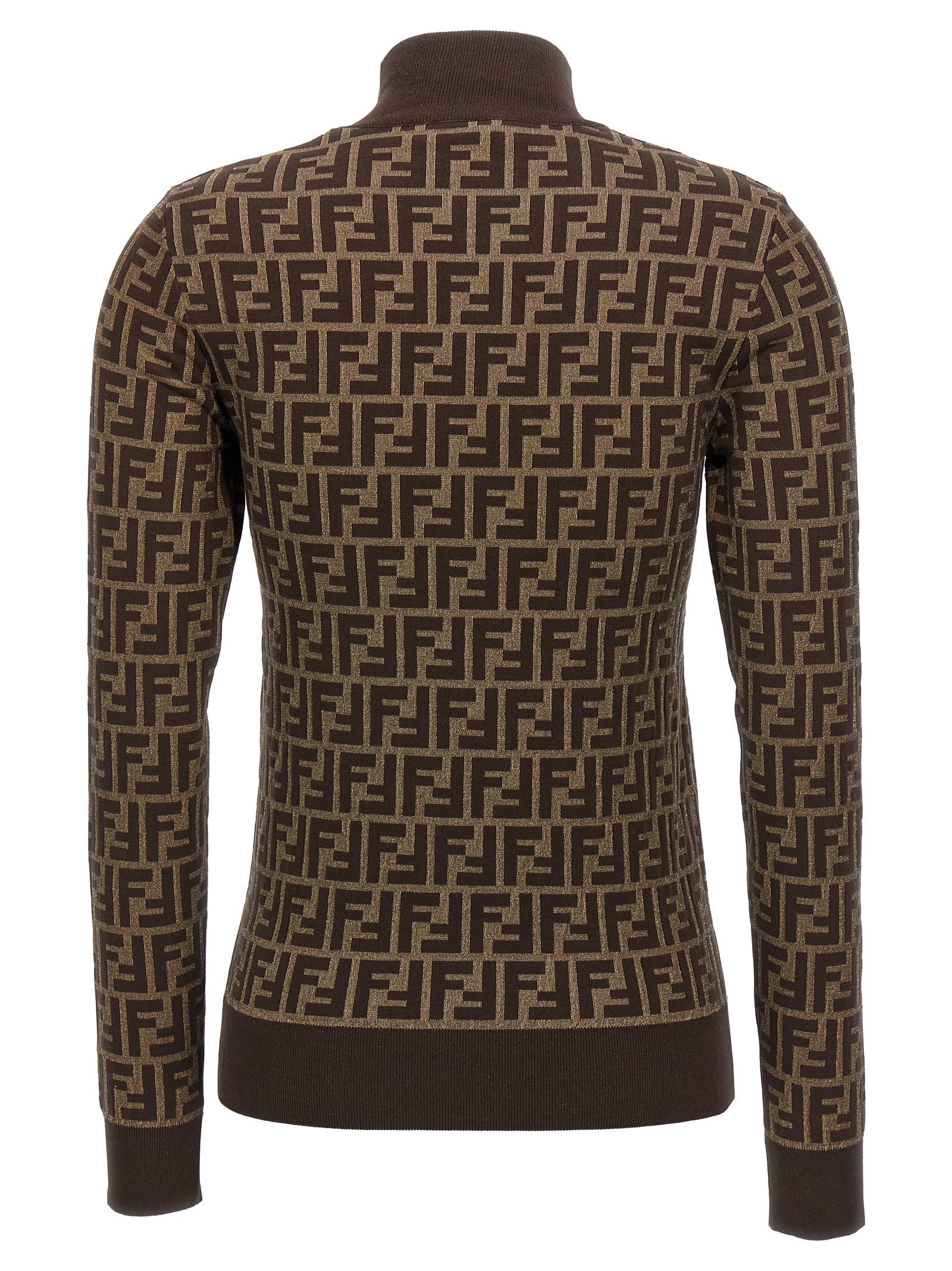 Shop Fendi Ff Sweater In Brown