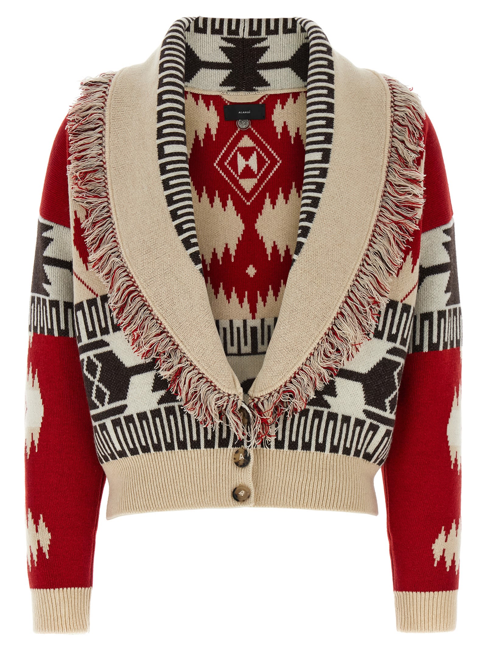 Shop Alanui Icon Cardigan In Multicolor