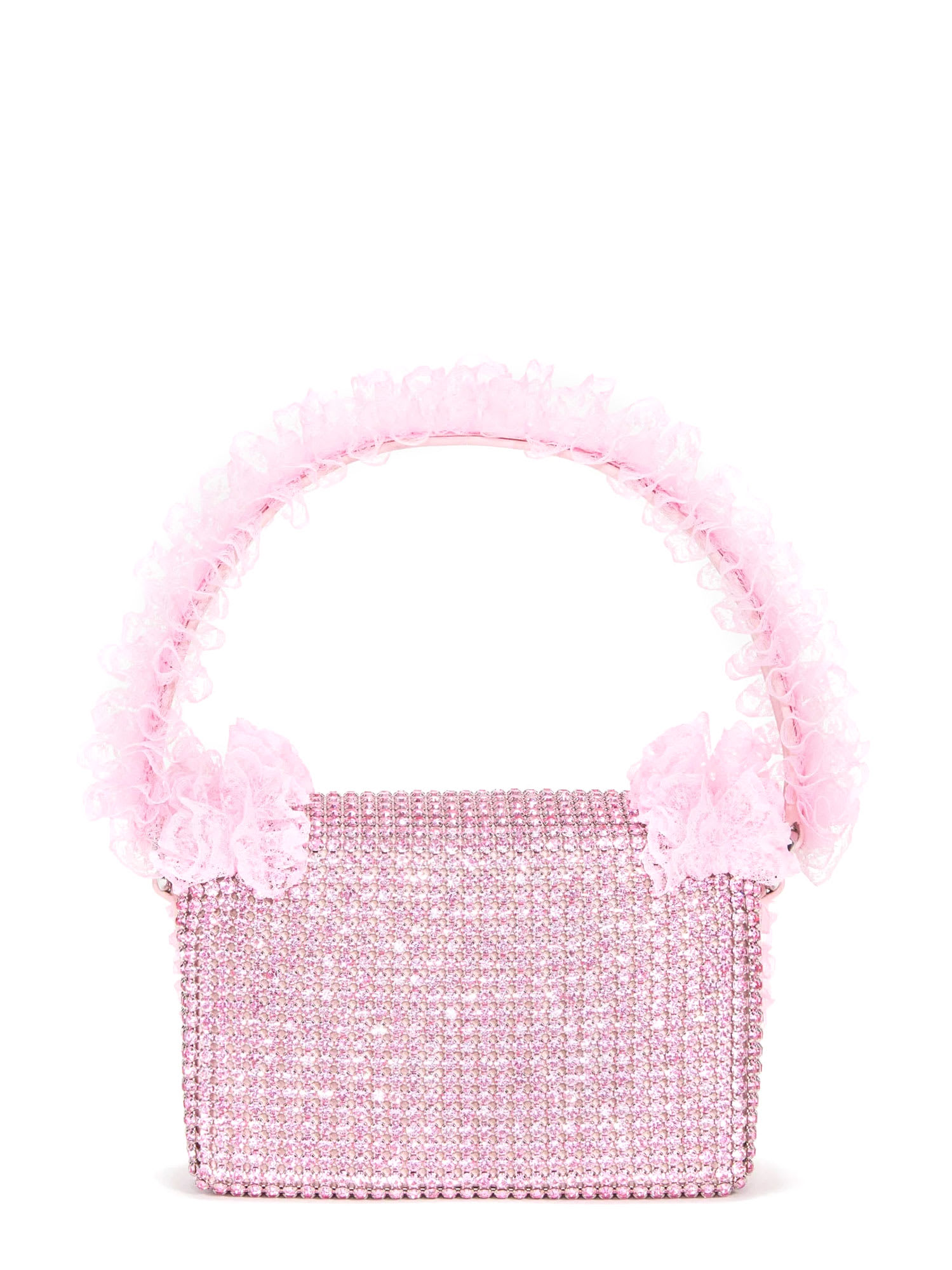 Shop Self-portrait Christopher Kane Residency Handbag With All-over Sequins In Pink