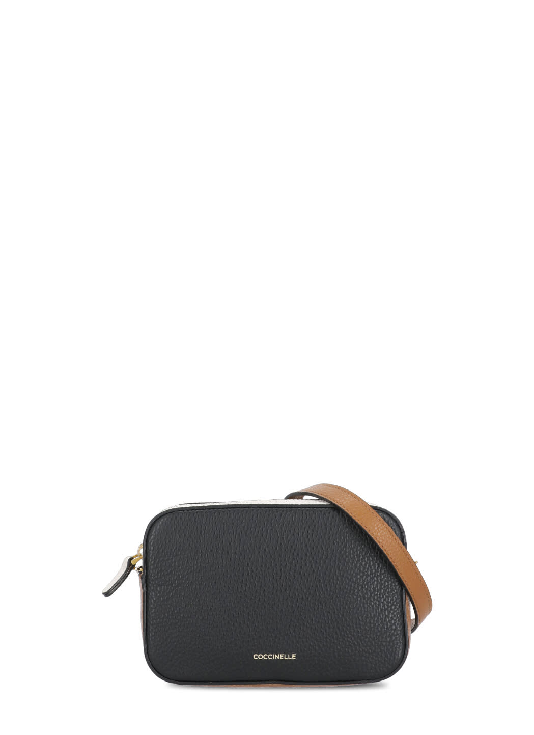 Shop Coccinelle Tebe Tricolor Bag In Black