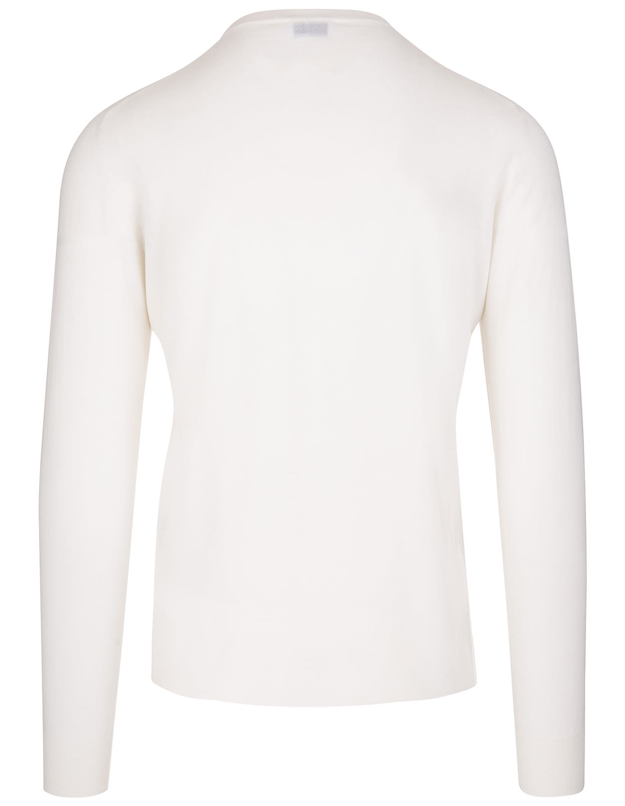 Shop Fedeli Cream Cashmere Milionaire Crew Neck Pullover In White