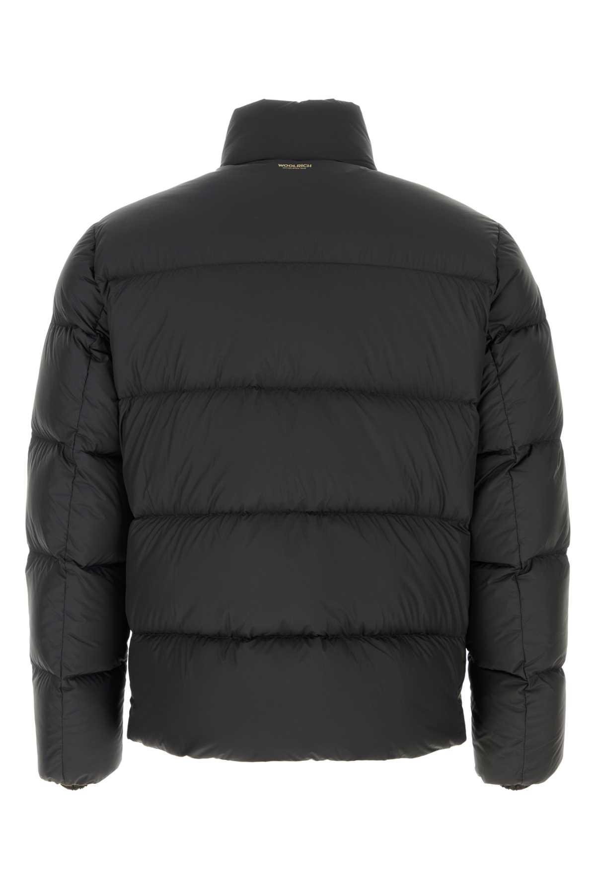 Woolrich Black Polyester Down Jacket In Black