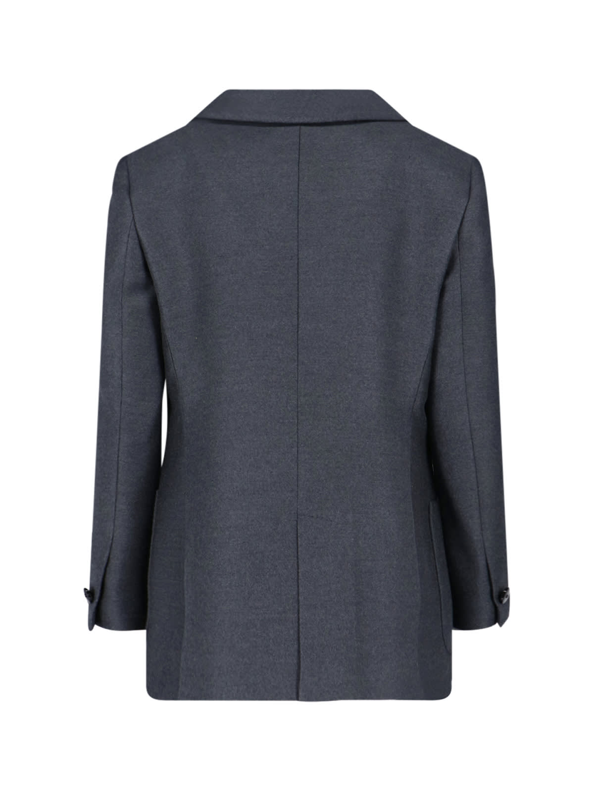 Giorgio Armani Single-breasted Silk Blazer In Blue