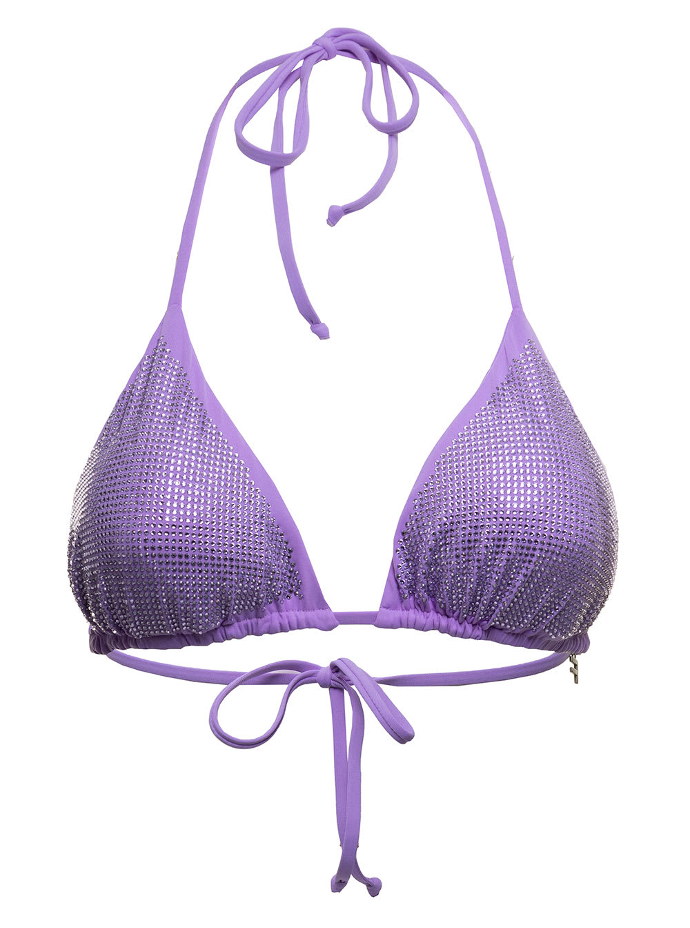 Fisico - Cristina Ferrari Fisico Womanss Rhinestone-embellished Lilac Bikini Top