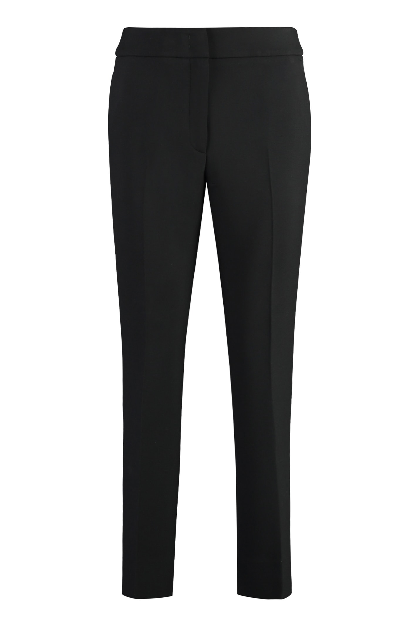 Peserico Viscose Blend Trousers In Black