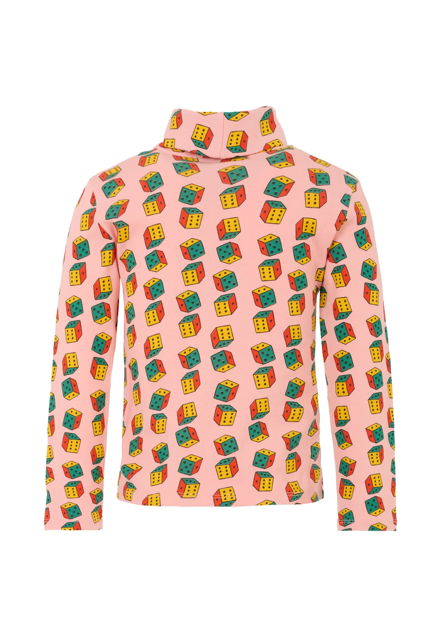 Bobo Choses Multicolor Turtleneck For Girl With Dice In Multi