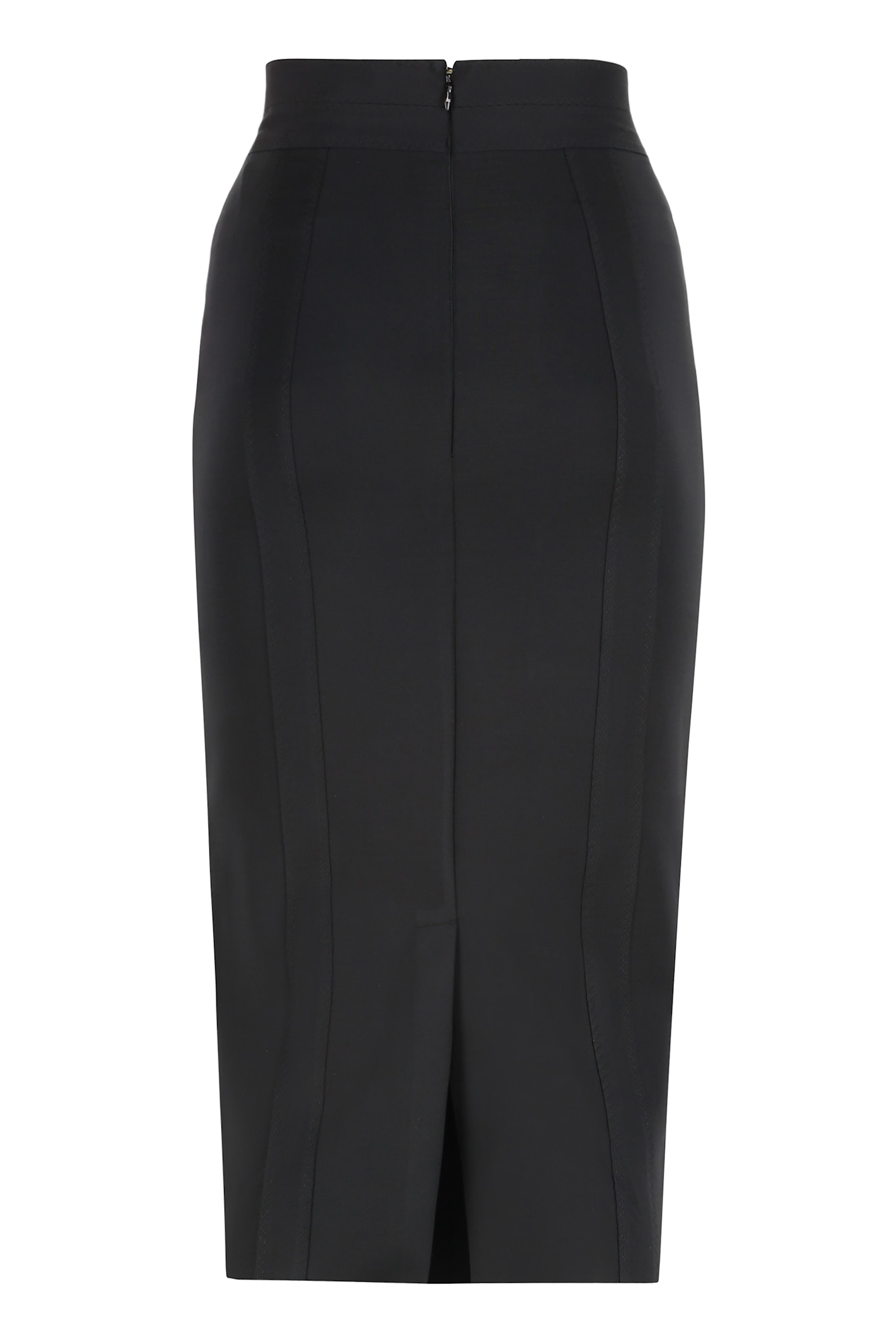 Elisabetta Franchi Gonna In Stretch Fabric With Jewel Logo In Black