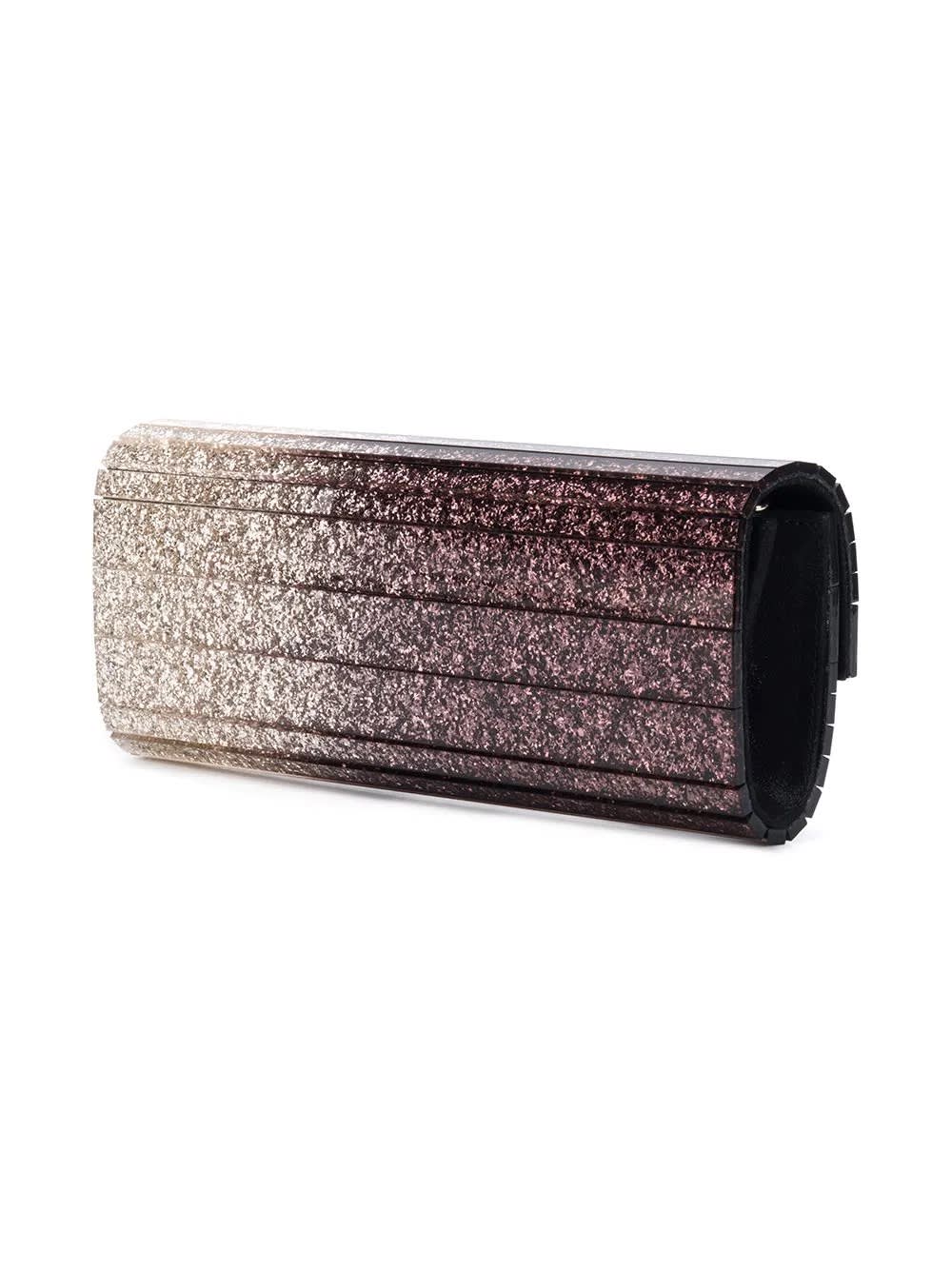 Shop Jimmy Choo Black And Champagne Dregradé Sweetie Clutch