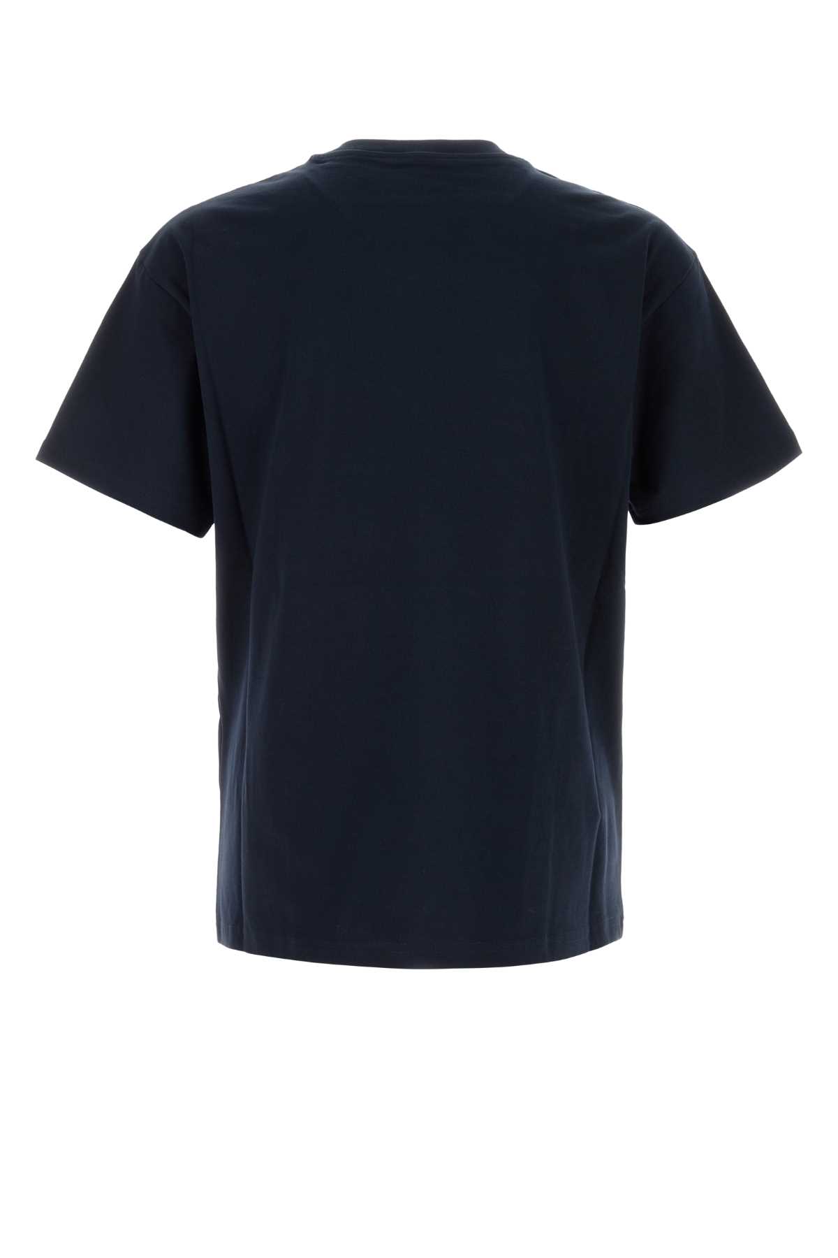 Givenchy Relaxed Fit Black Cotton T-shirt With Bold Logo Print In Blue