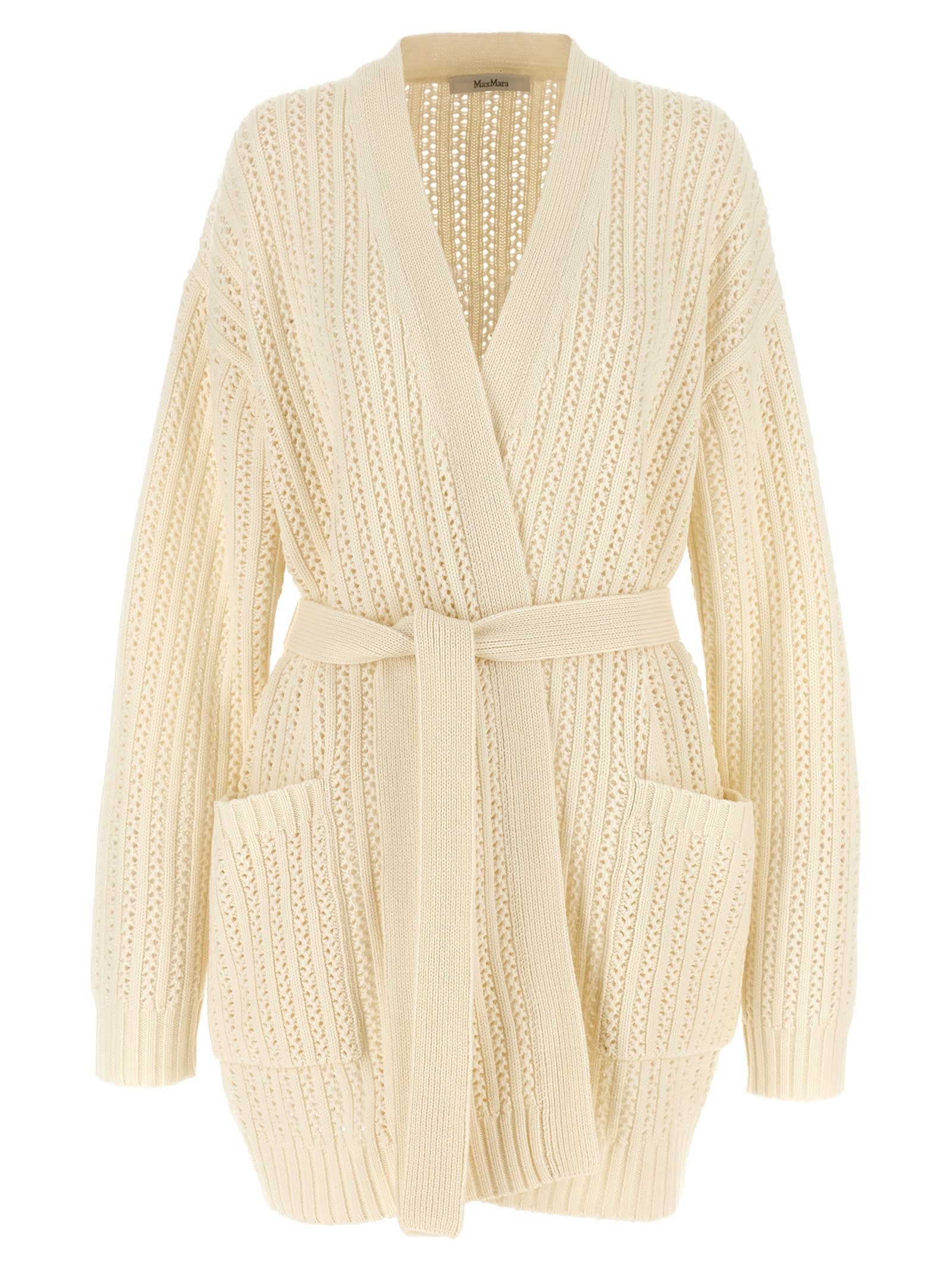 Shop Max Mara Balzac Cardigan In White