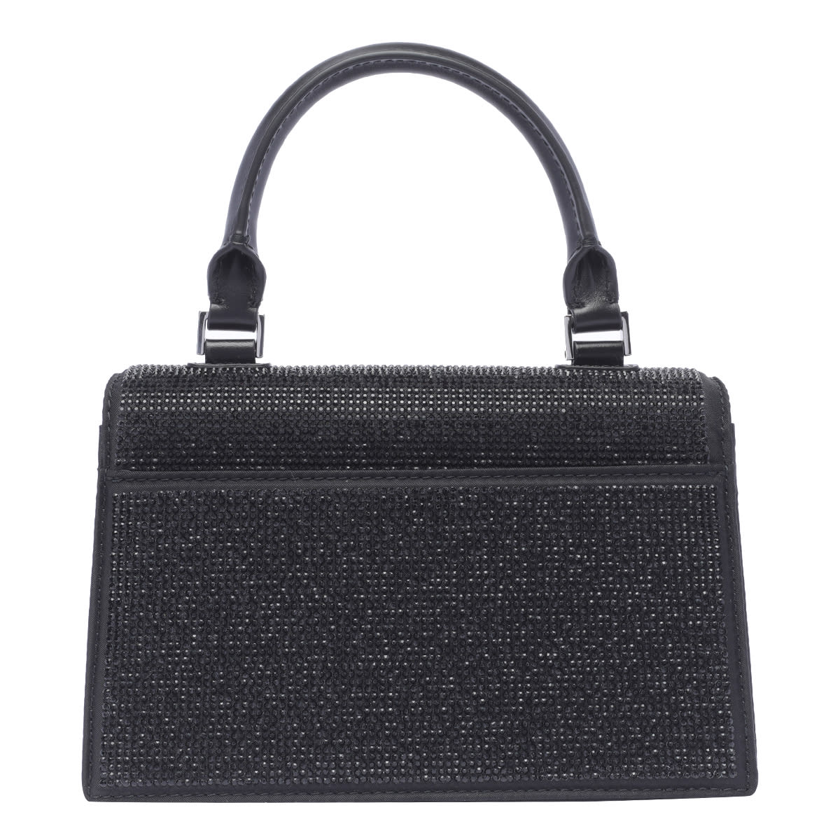 Shop Tory Burch Bon Bon Mini Embellished Handle Bag In Black