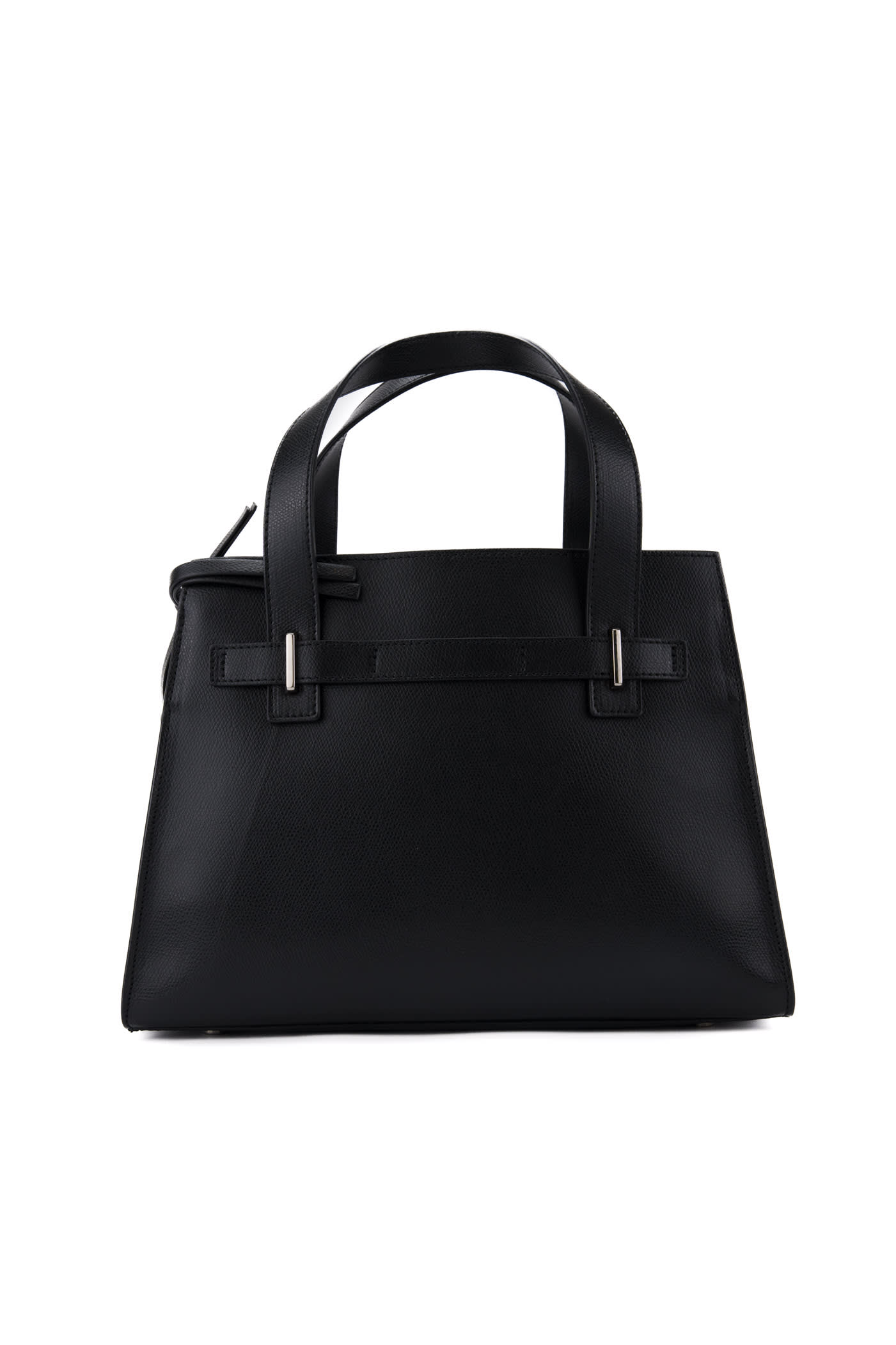 Shop Orciani Posh Medium Leather Handbag In Nero