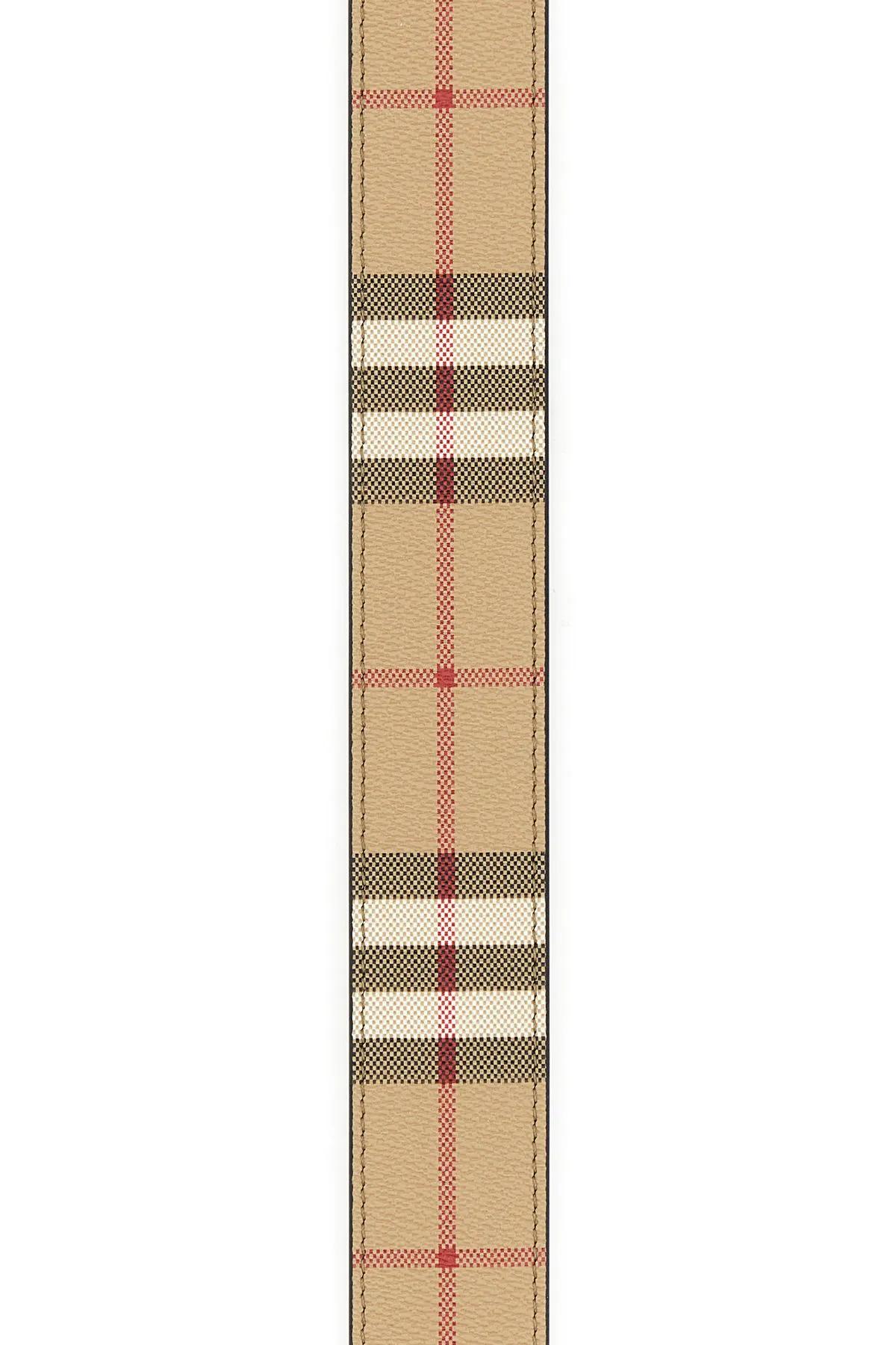 Shop Burberry Printed Canvas Belt In Beige