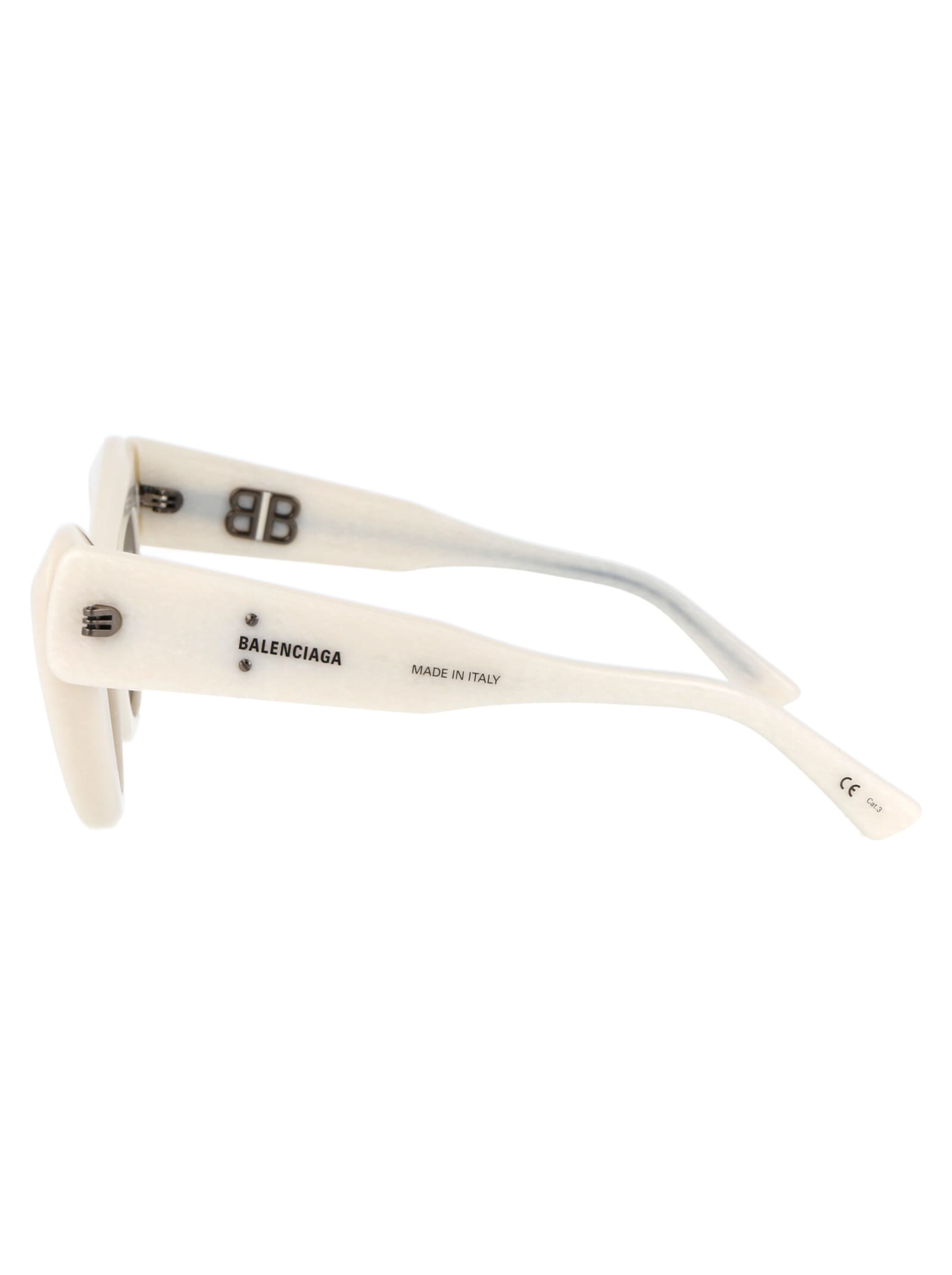 Balenciaga Bb0204s Sunglasses In 003 White White Grey