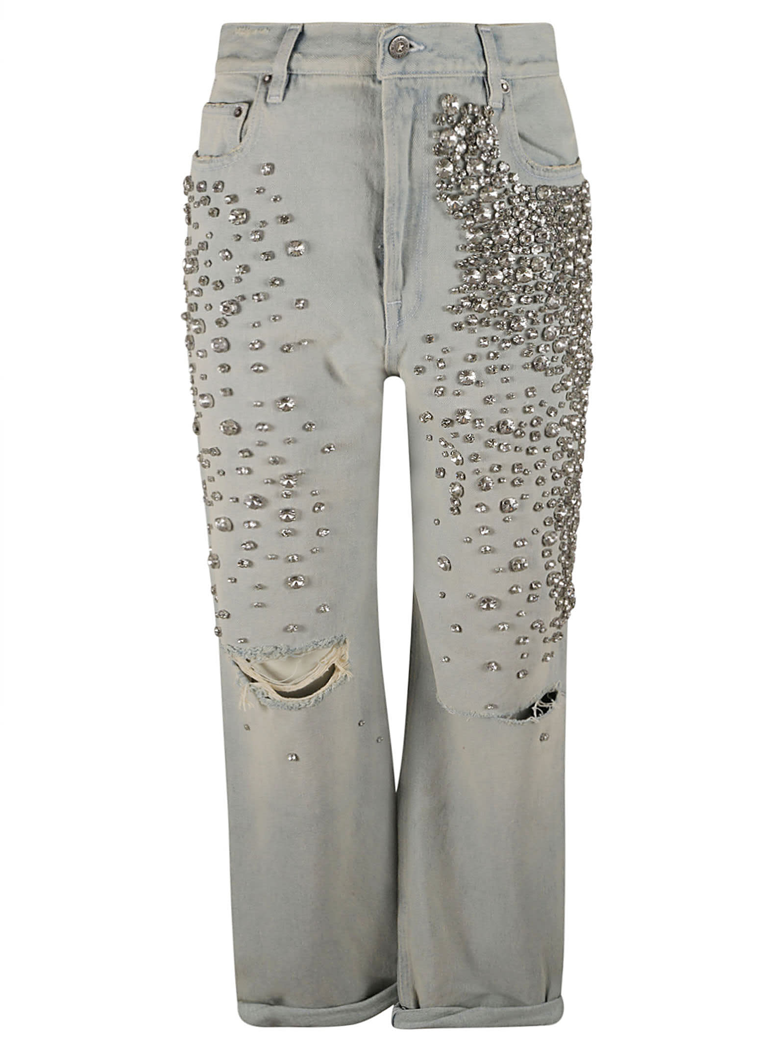 Shop Golden Goose Kim Bleached Jeans In Blue