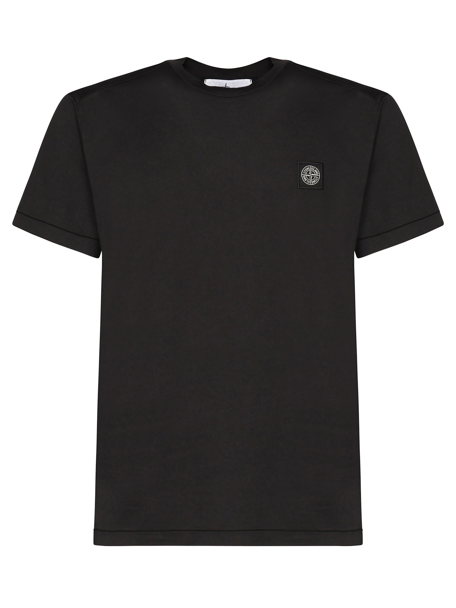 T-shirt With Compass Logo Patch