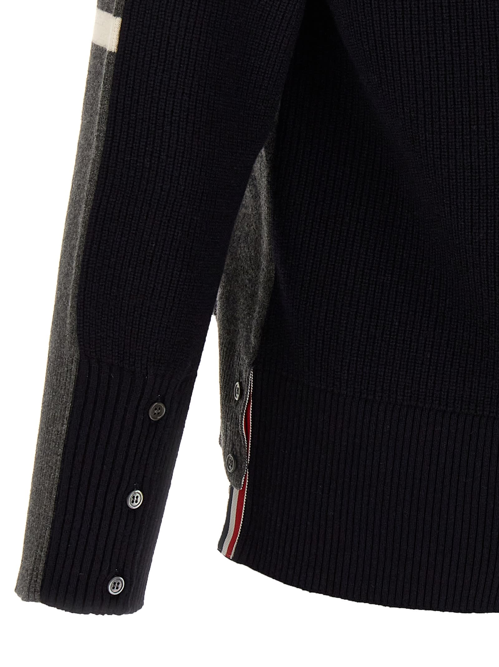 Shop Thom Browne 4 Bar Cardigan In Multicolor