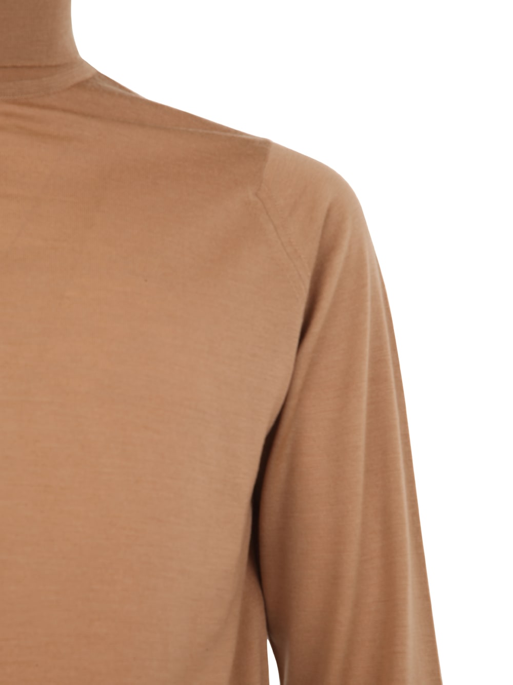 Shop John Smedley Richards Long Sleeves Crew Neck Pullover In Nutmeg