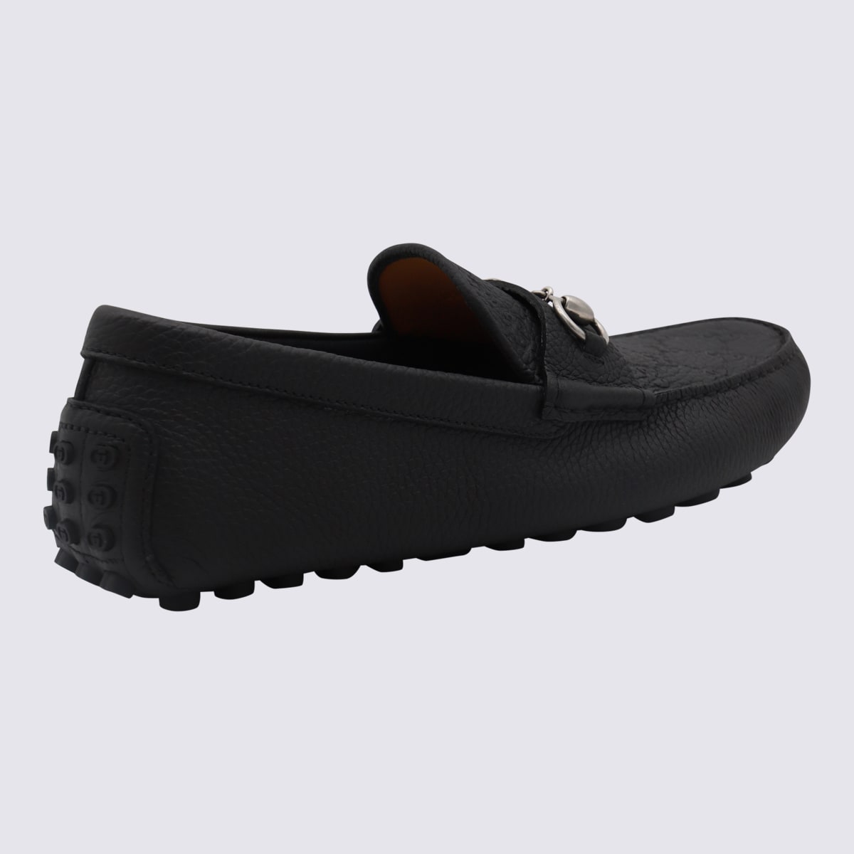 Shop Gucci Black Leather Loafers