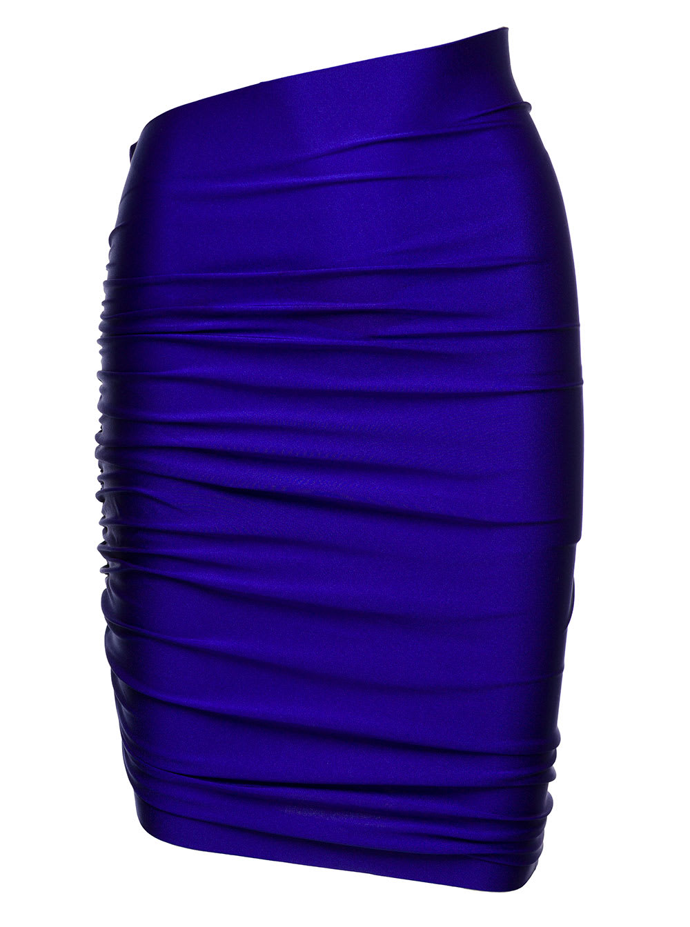 Jamelia Ultraviolet Draped Asymmetric Miniskirt Woman The Andamane