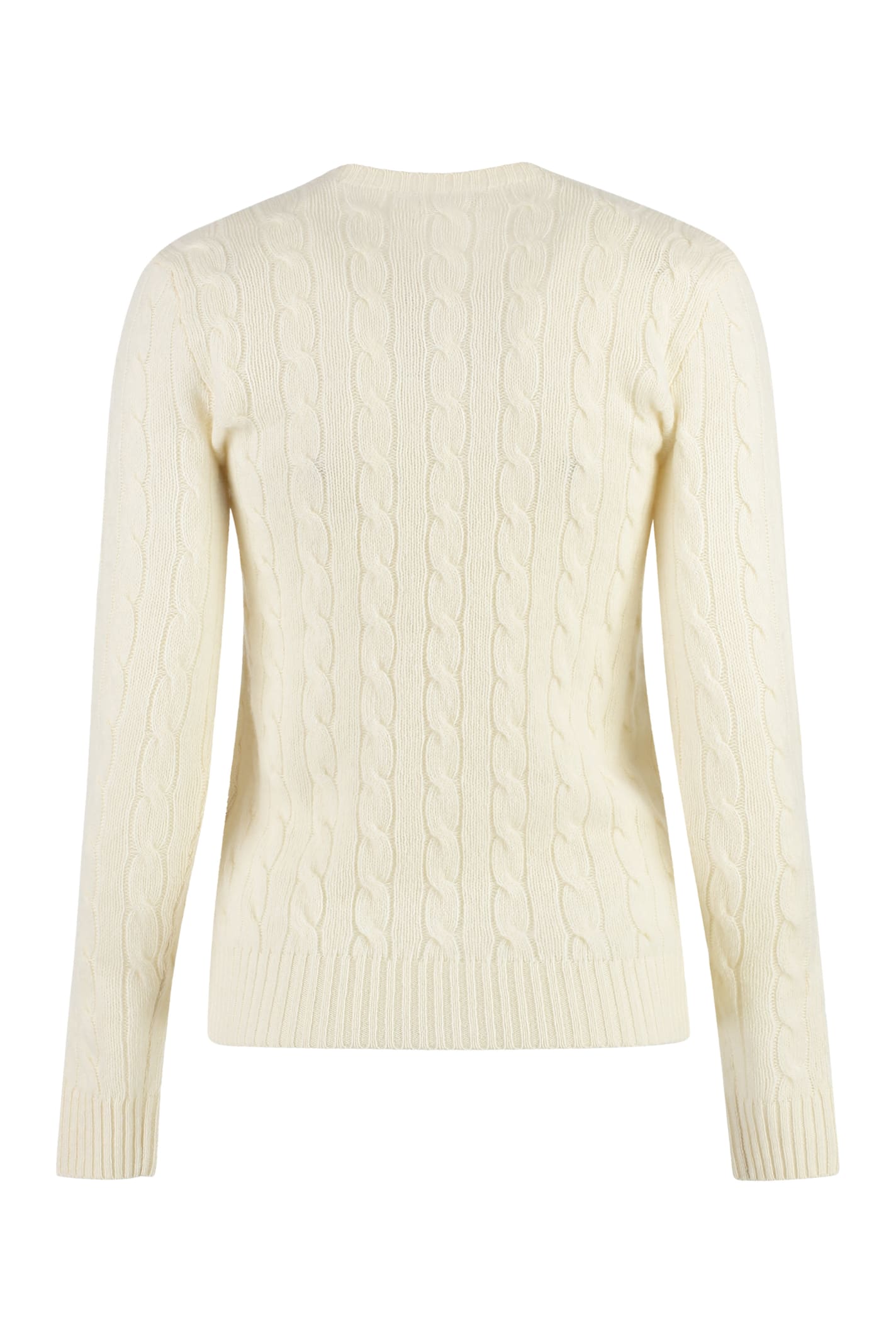 Shop Ralph Lauren Cable Knit Sweater In Authentic Cream