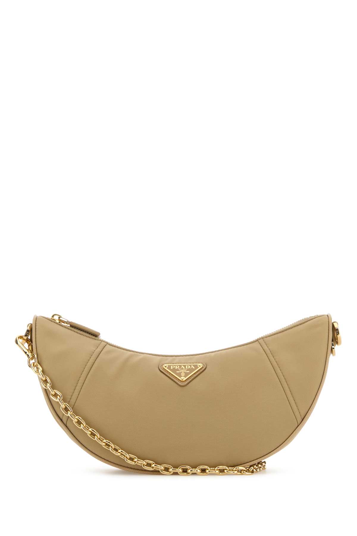 Prada Women's Beige Re-nylondemi-lune Shoulder Bag
