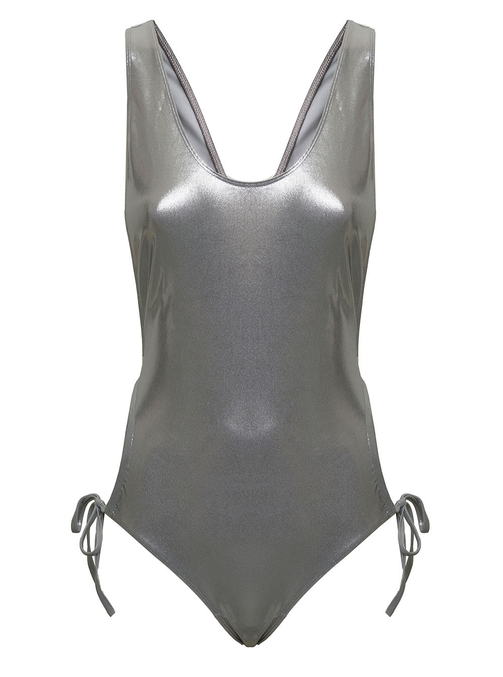 Isabel Marant Isablel Marant Womans Symis One-piece Silver Strerch Fabric Swimsuit