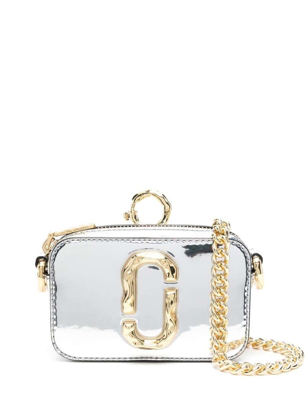 Mini Snapshot Metallic Silver Colored Crossbody Bag Marc Jacobs Woman