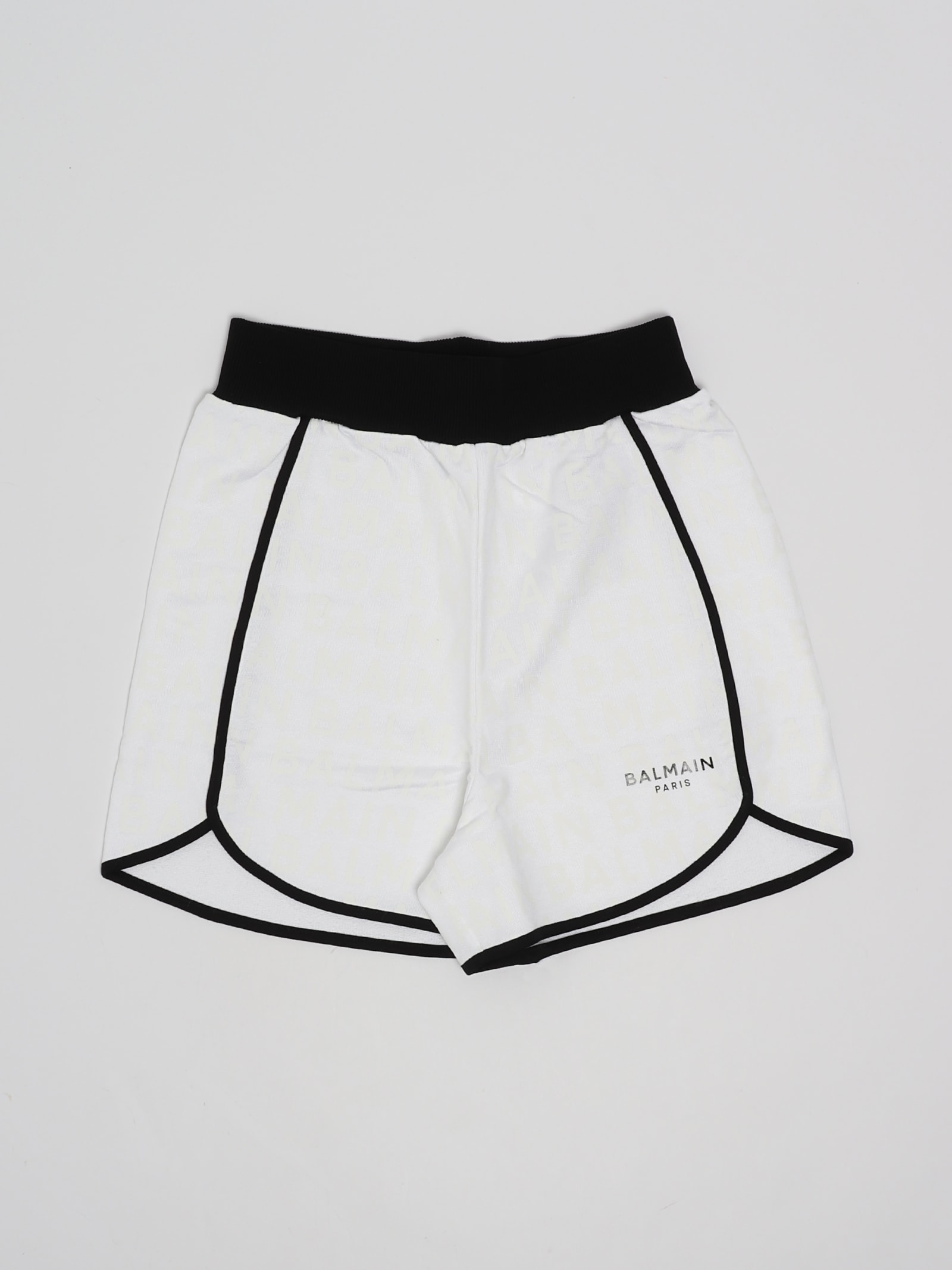 Shop Balmain Shorts Shorts In Bianco