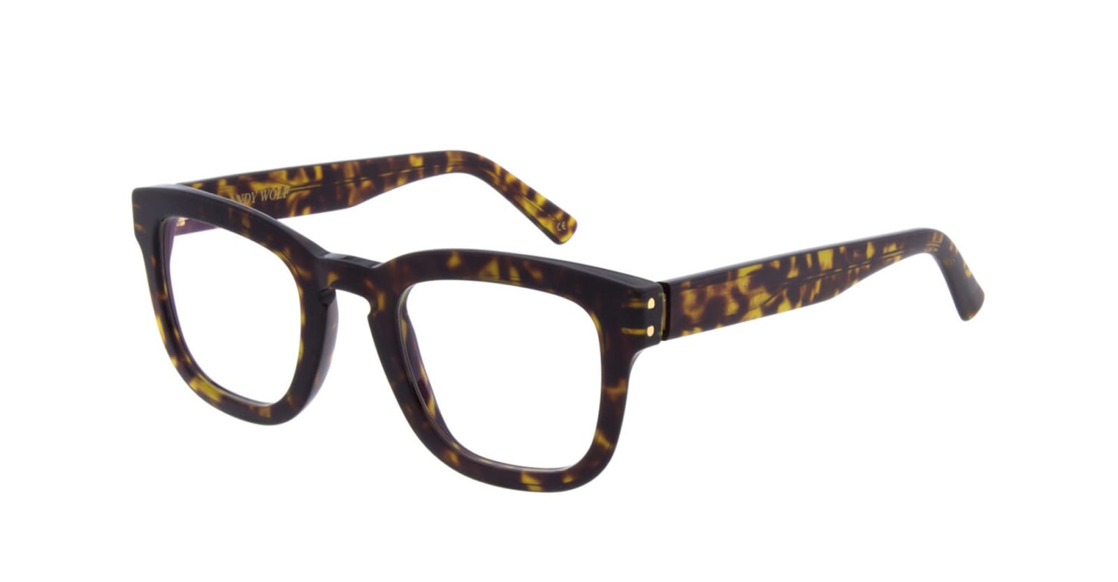 Shop Andy Wolf Aw01 - Brown / Gold Glasses In Brown Tortoise
